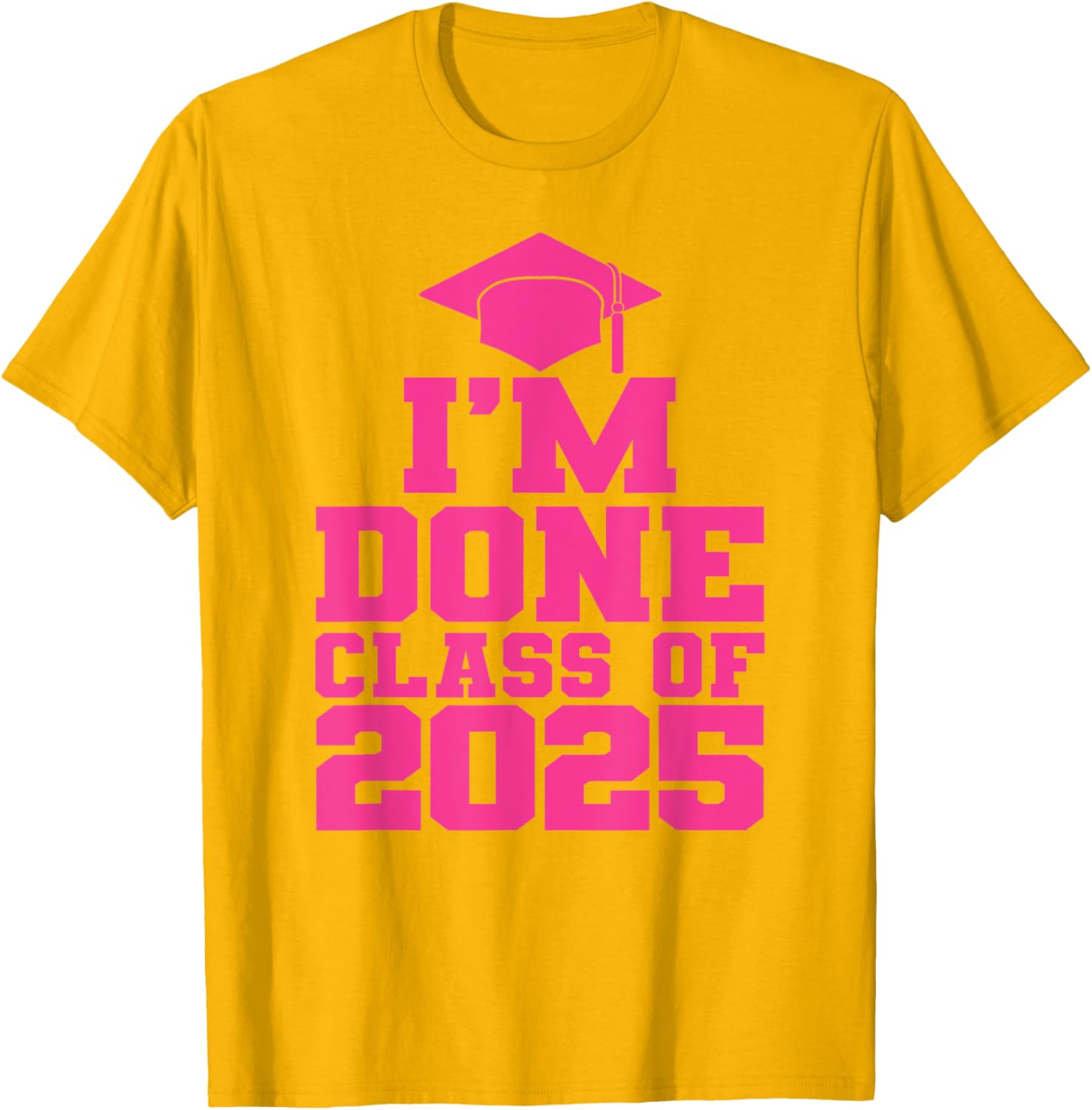 Fun Pink Graduation T-Shirt for Class of 2025 Women and Girls - 11