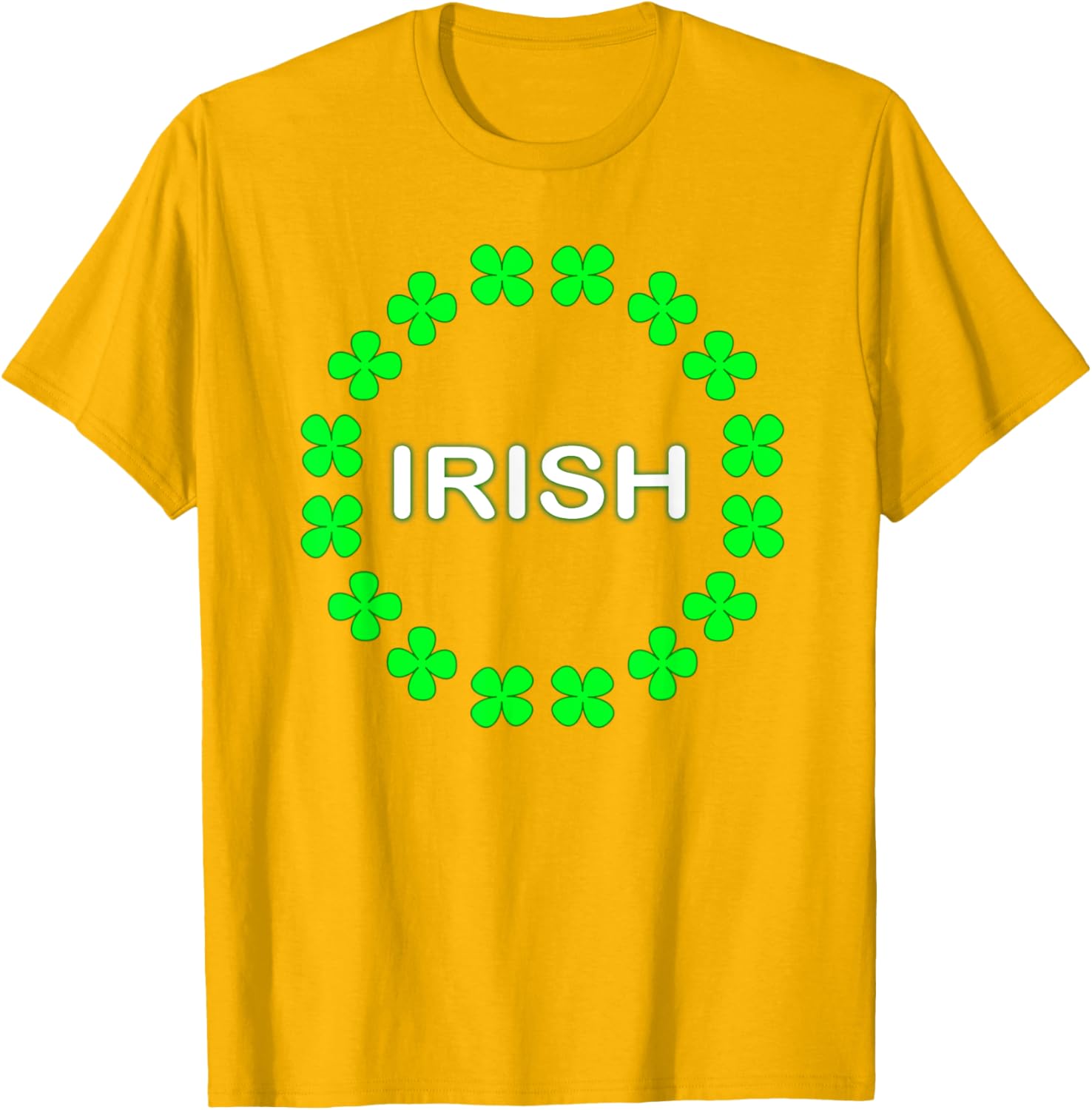 Irish Clover Circle St Patrick's Day T-Shirt for Festive Celebrations - 14