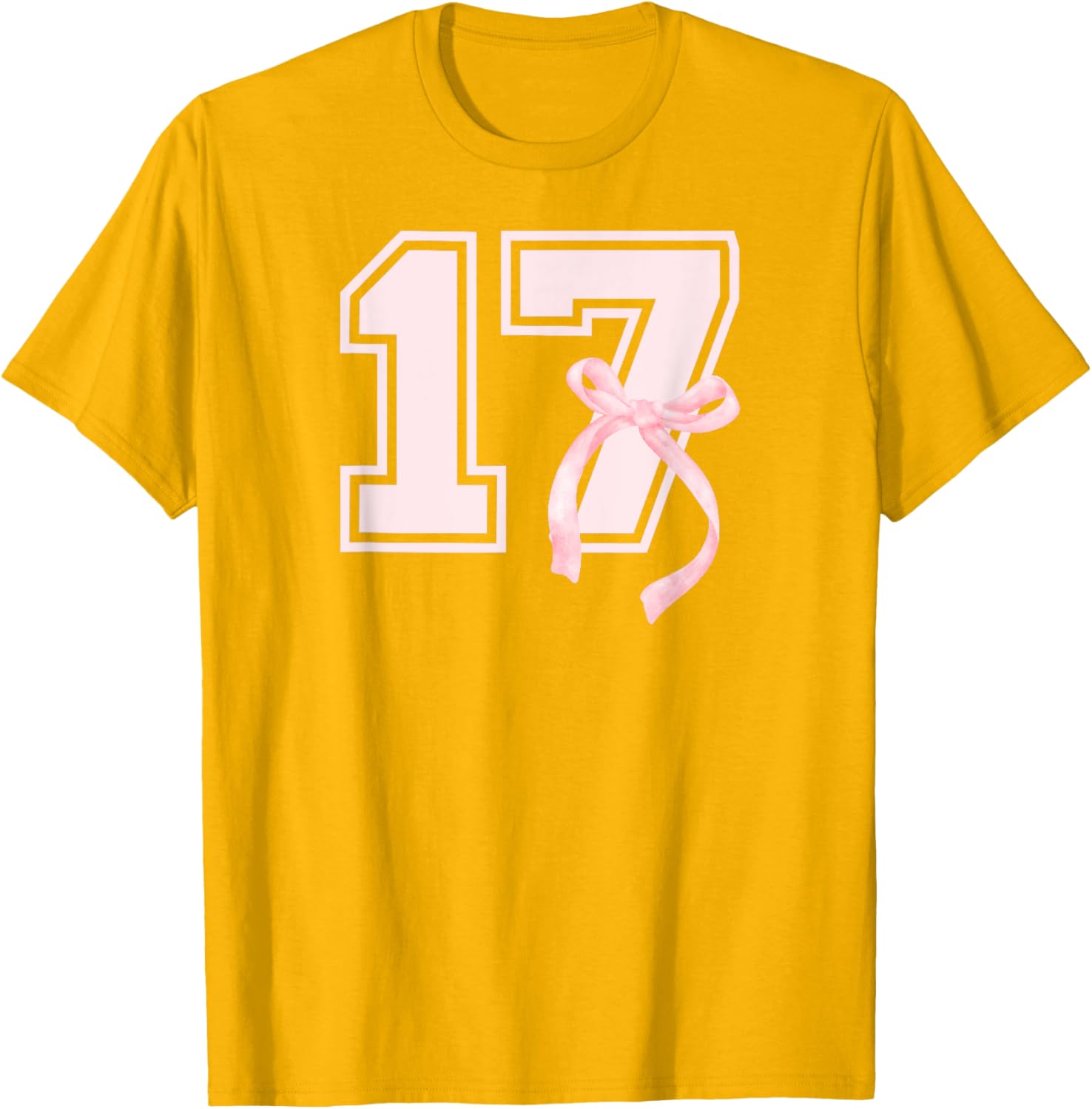 17th Birthday Bow T-Shirt for Stylish Seventeen Year Old Girls - 9