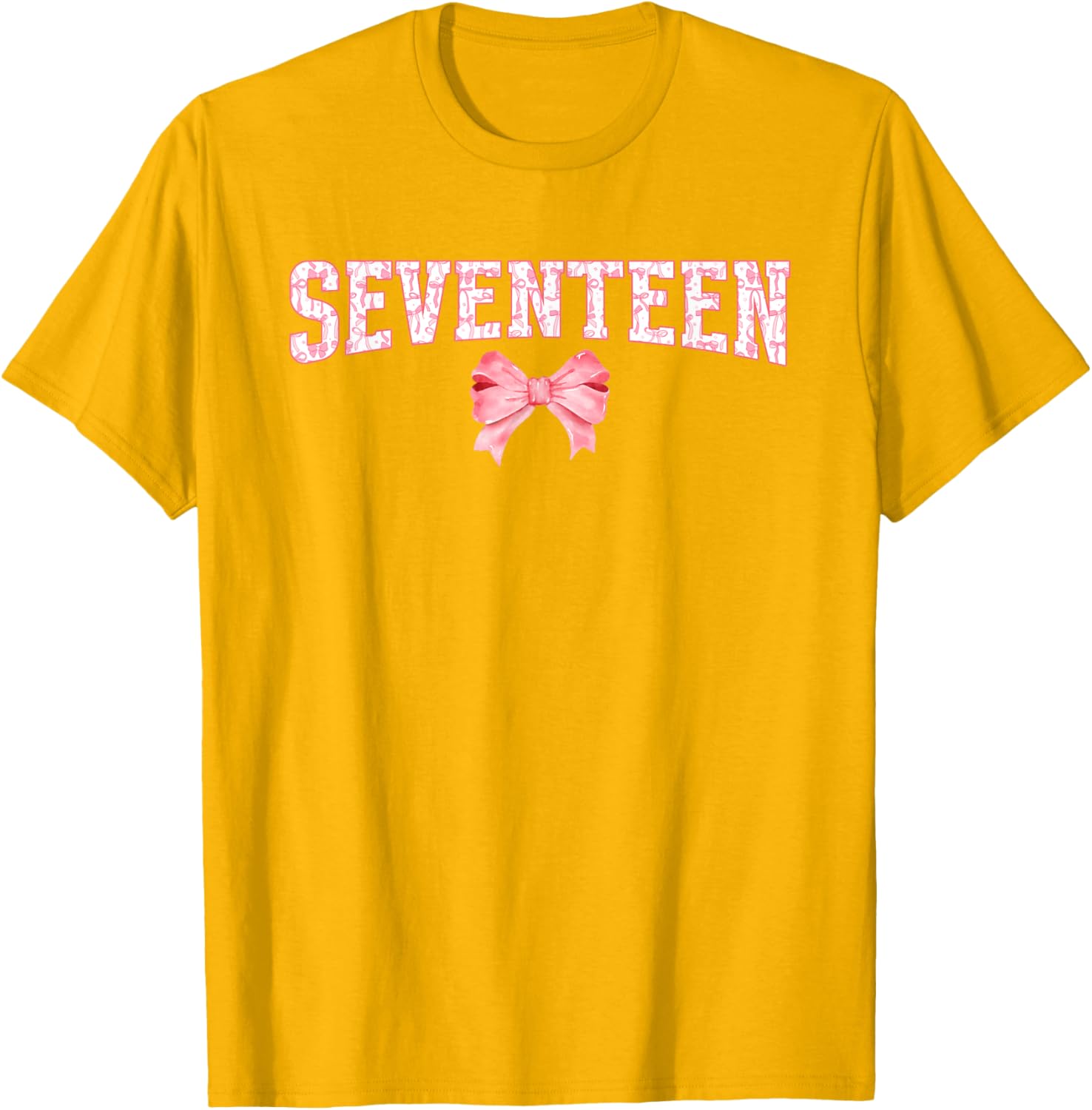 17th Birthday Coquette Bow T-Shirt for Stylish Seventeen Year Olds - 20