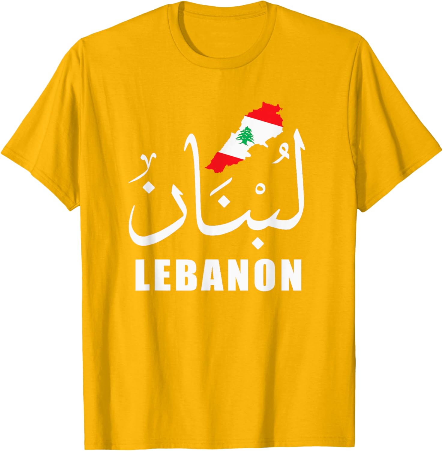 Lebanon T-Shirt with Arabic Name Flag and Map Design for Proud Fans - 24