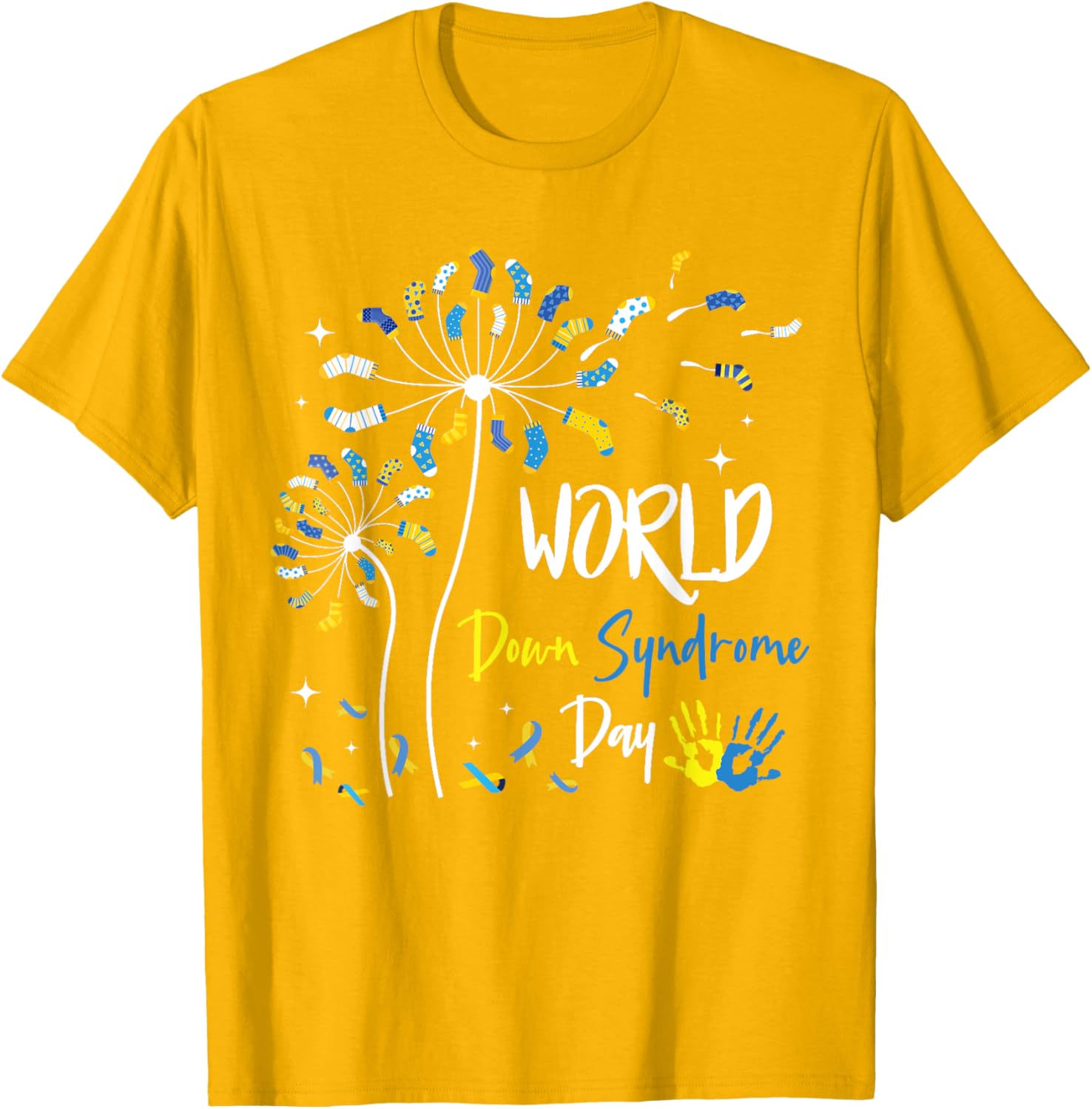 Rock Your Socks Down Syndrome Day Dandelion Awareness T-Shirt - 20