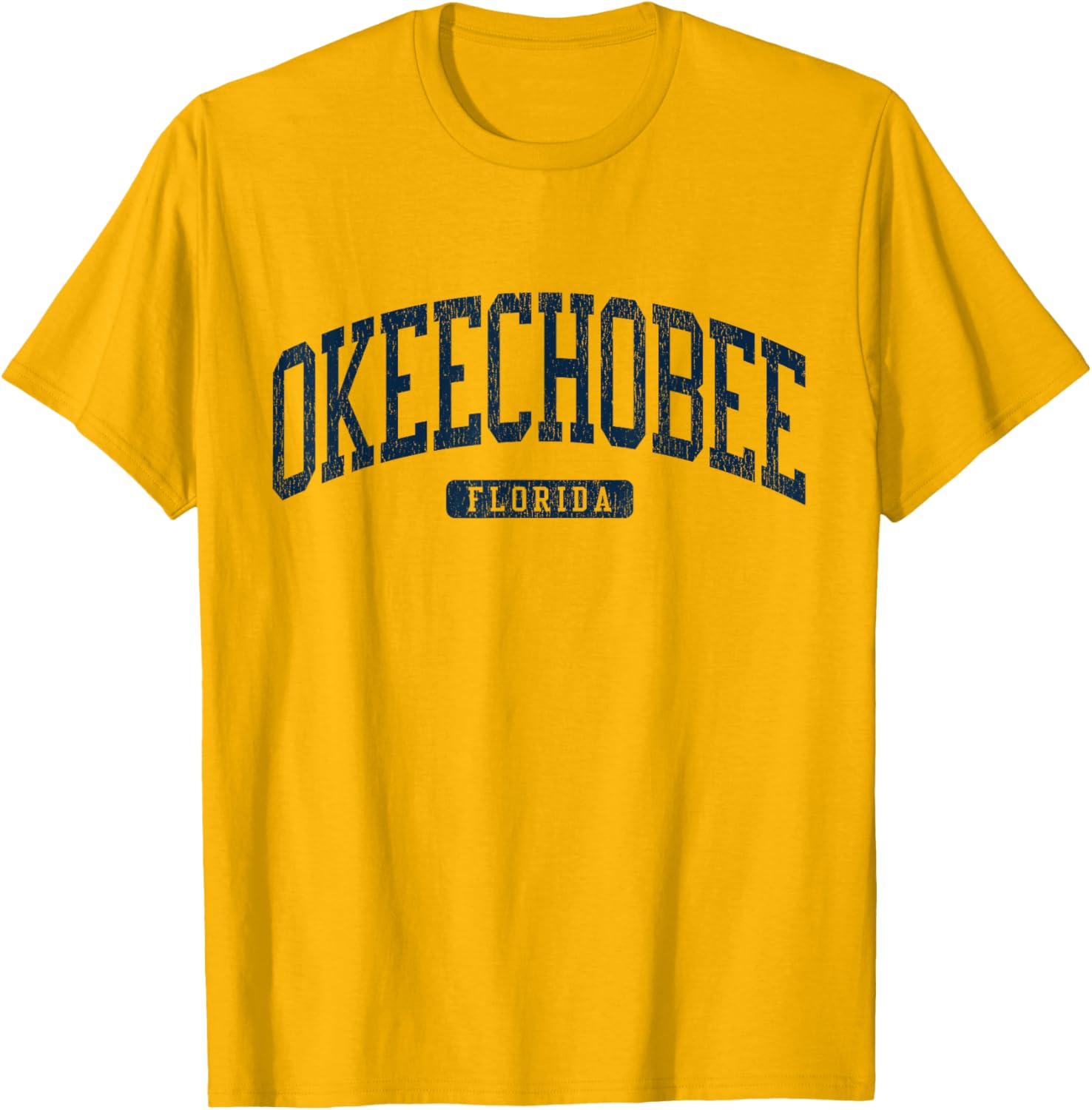 Okeechobee Florida College Style Blue T-Shirt for Students and Fans - 10