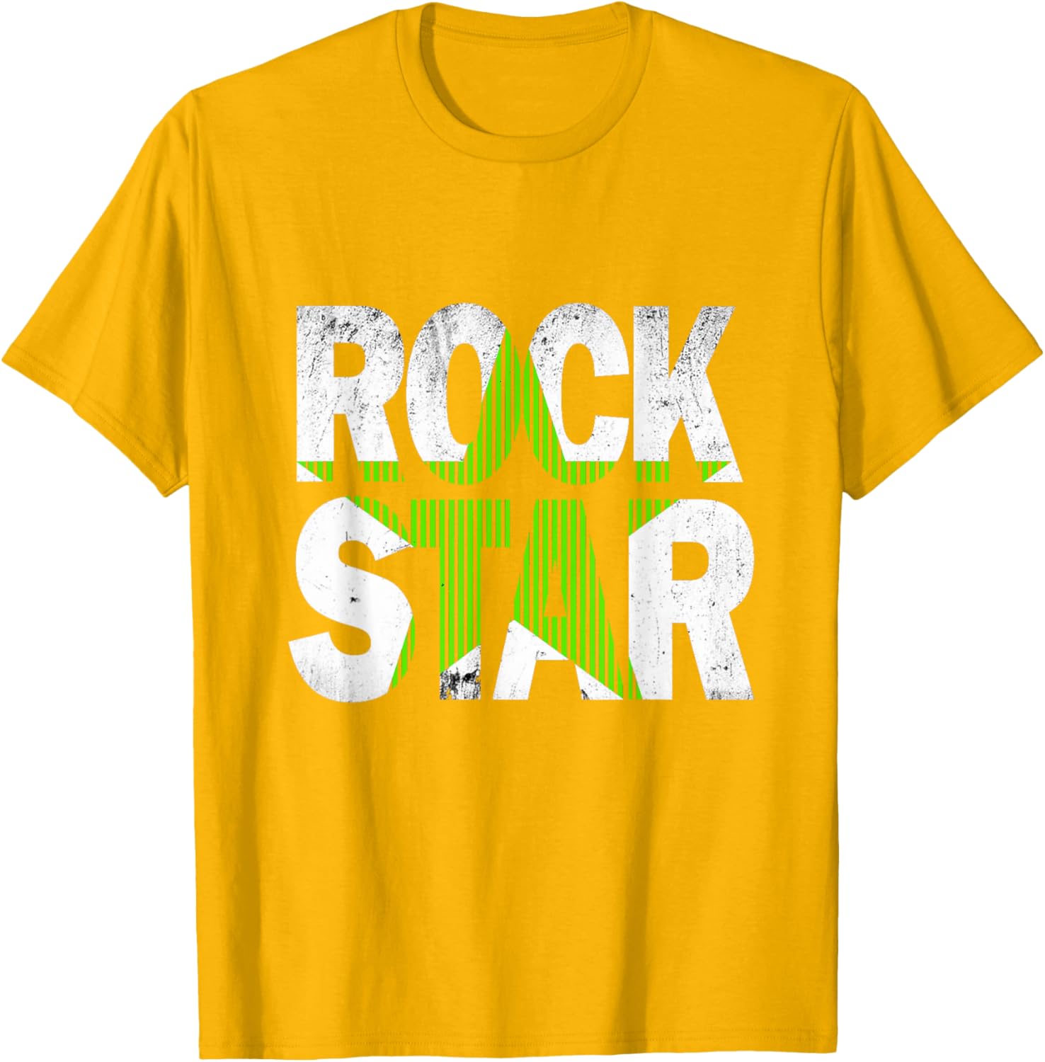 Green Rock Star Distressed Graphic T-Shirt for Trendy Casual Wear - 10