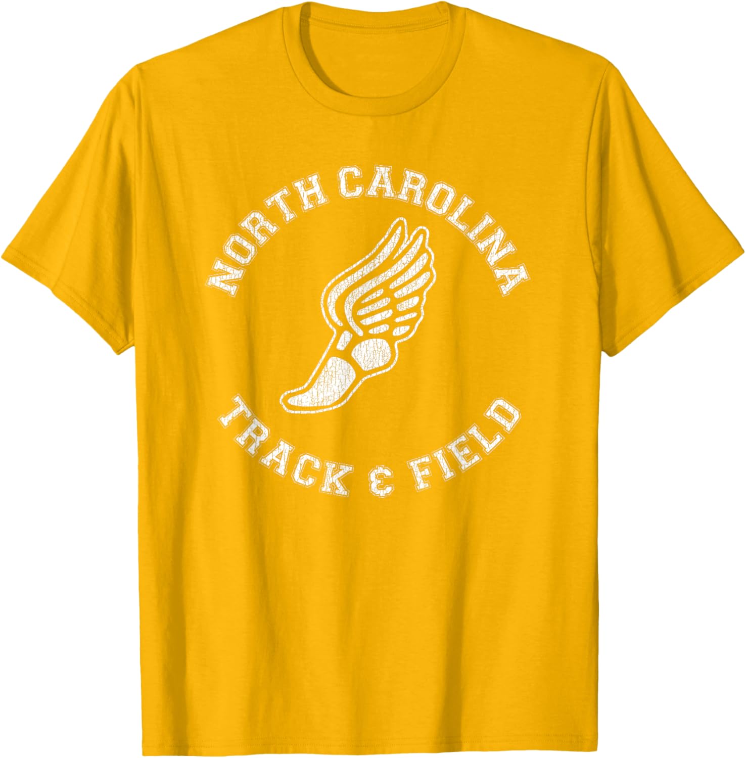 North Carolina Vintage 80s Track & Field Distressed T-Shirt for Fans - 26