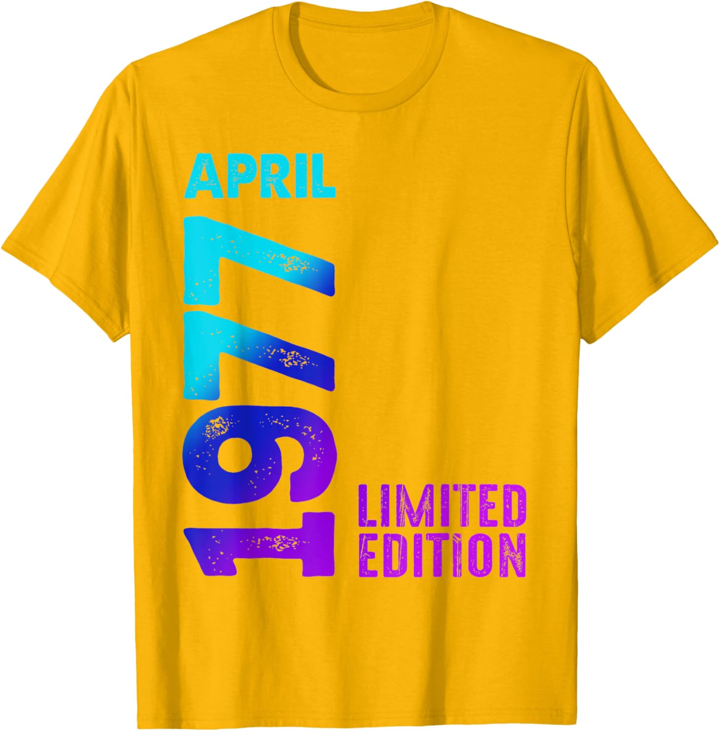 Vintage 1977 Retro T-Shirt Limited Edition Celebrate April Birthdays - 16