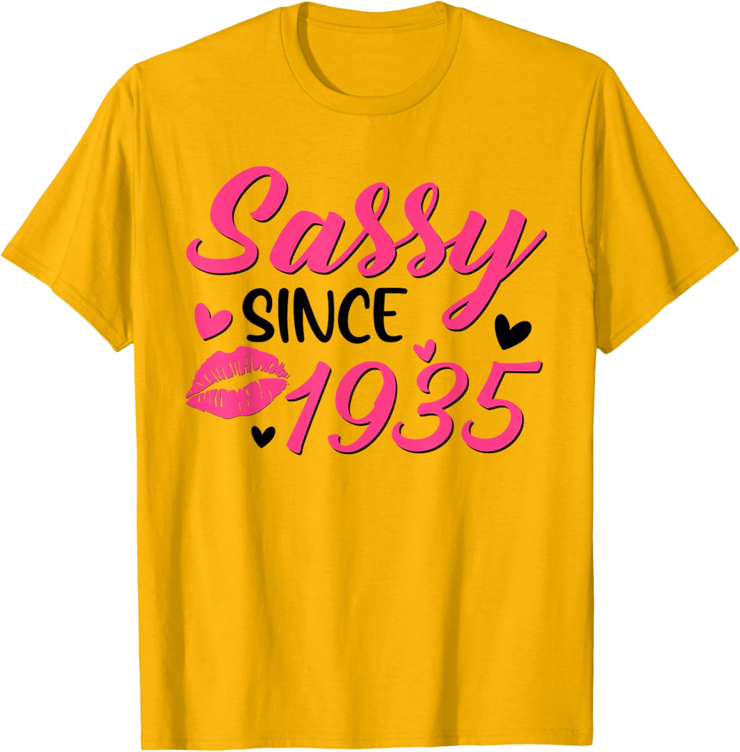 Sassy Since 1935 90th Birthday T-Shirt for Women Celebrating 90 Years - 5