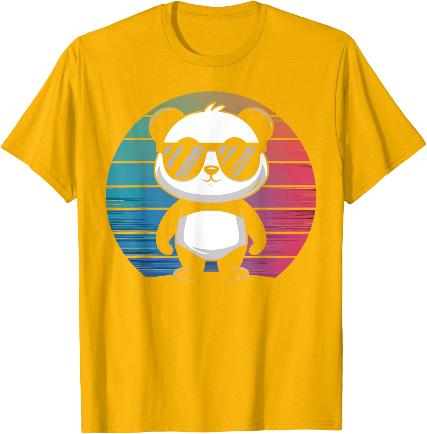 Retro Panda T-Shirt with Sunglasses for Chill Vibes and Fun Style - 27