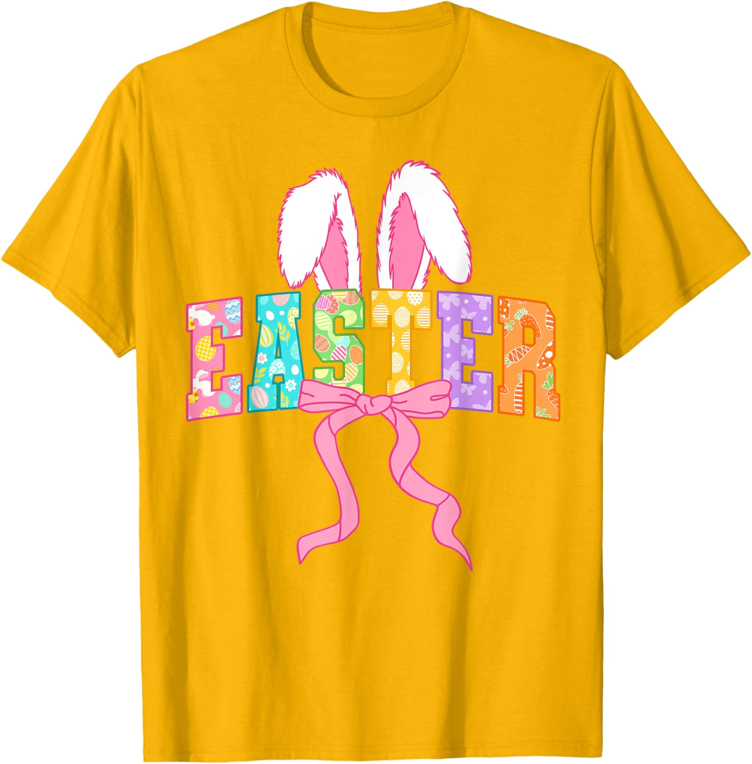 Happy Easter Coquette Bow Bunny Mama T-Shirt for Women and Girls - 13