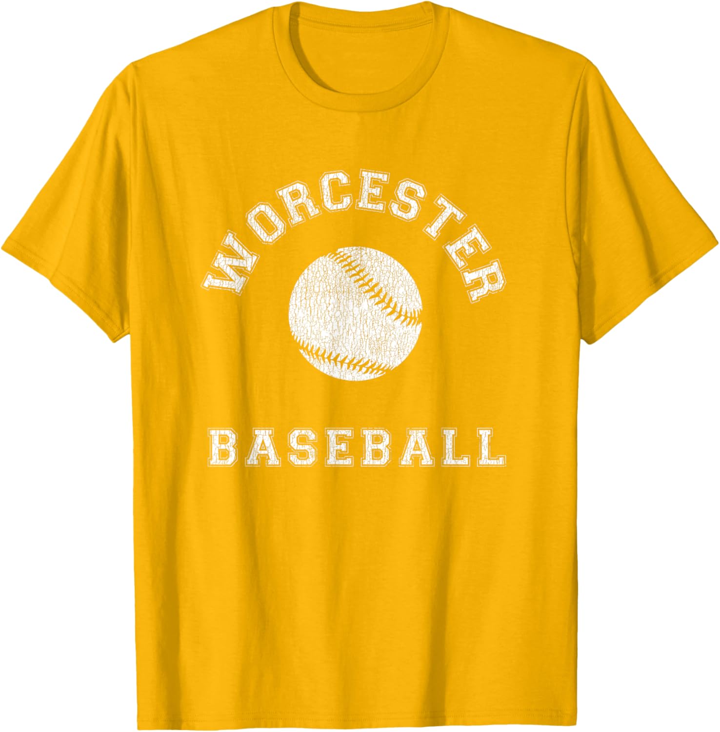 Worcester Baseball Distressed Retro Classic T-Shirt for Fans & Casual Wear - 9