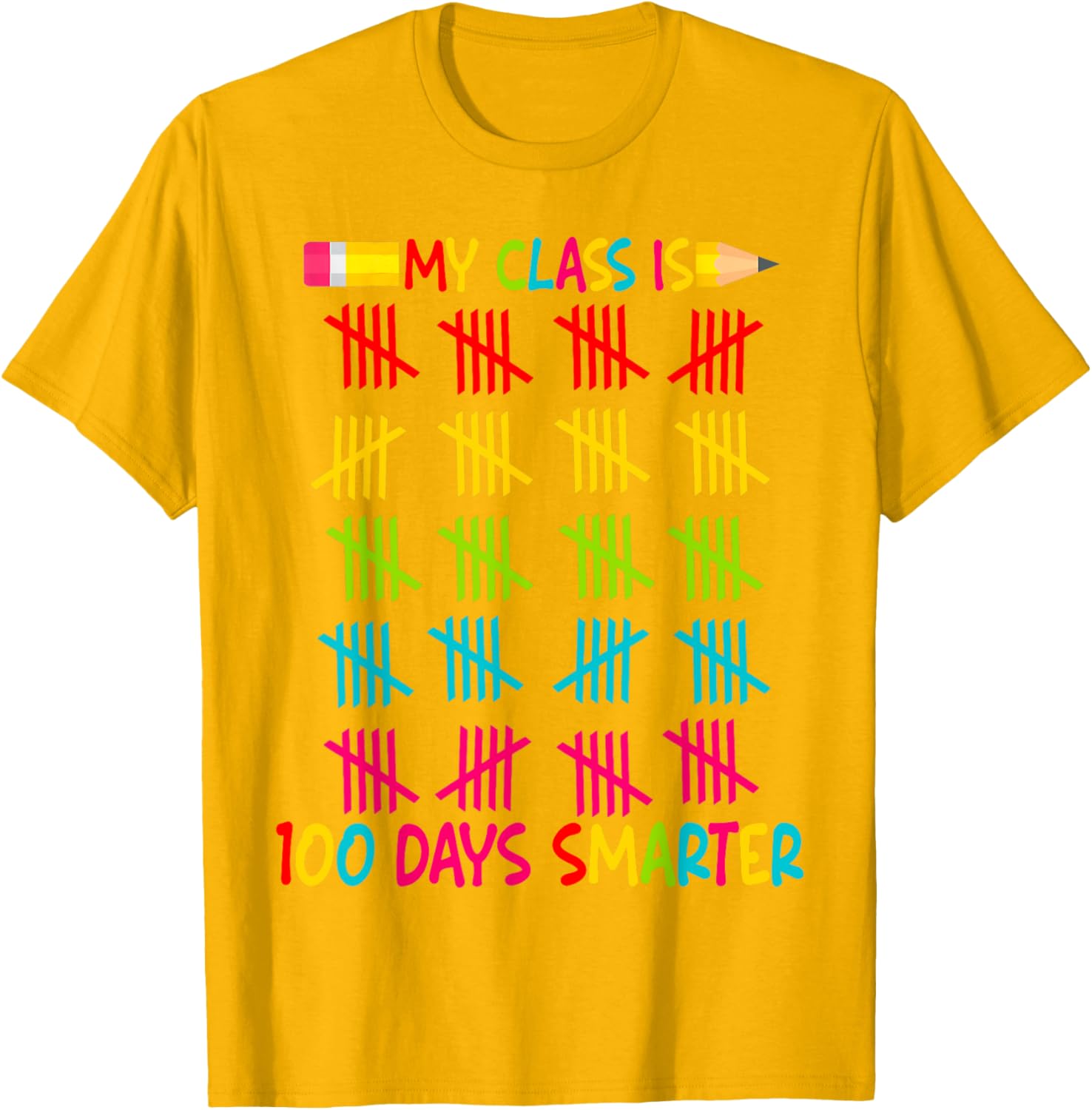 100 Days Smarter Teacher T-Shirt for 100th Day of School Celebrations - 8