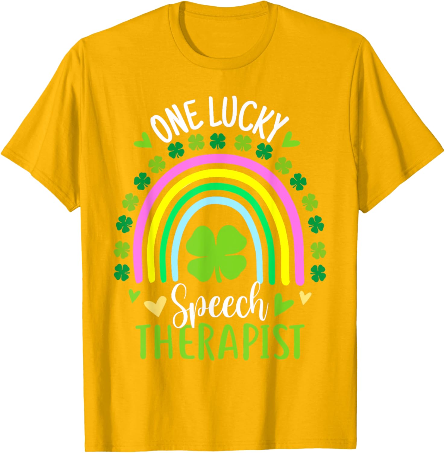 Lucky Speech Therapist St Patricks Day Shamrock T-Shirt for Women - 13