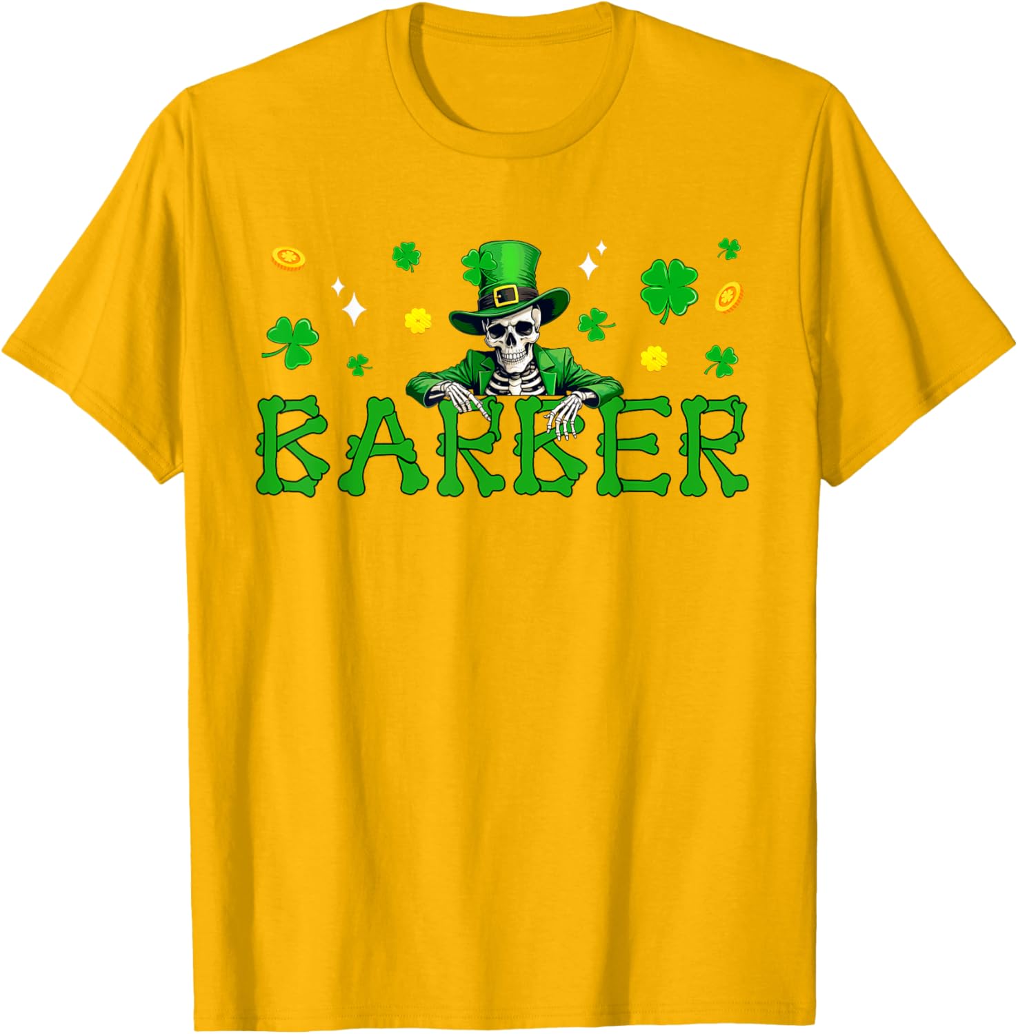 St. Patrick's Day Skeleton Shamrock T-Shirt for Irish Job Fans - 16