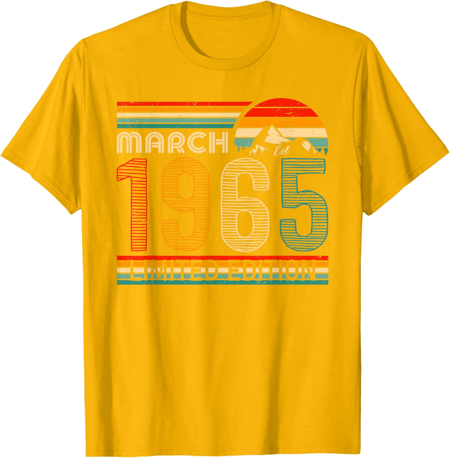 March 1965 Vintage Birthday T-Shirt Classic Design for Timeless Style - 25