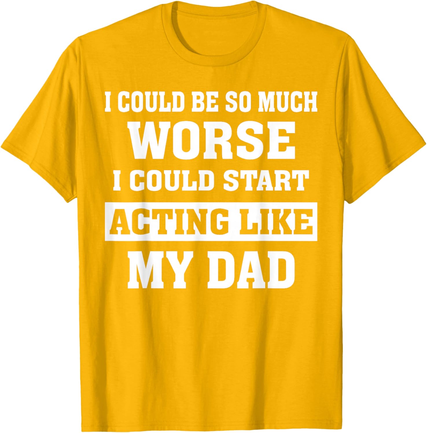 Funny Dad Humor T-Shirt I Could Be So Much Worse Gift for Fathers Day - 15