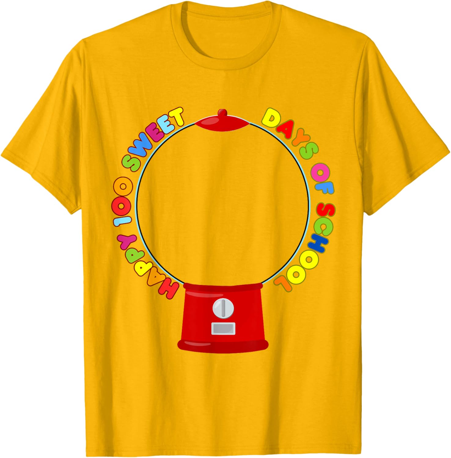 100 Days of School Gumball Machine DIY Blank T-Shirt for Kids - 1
