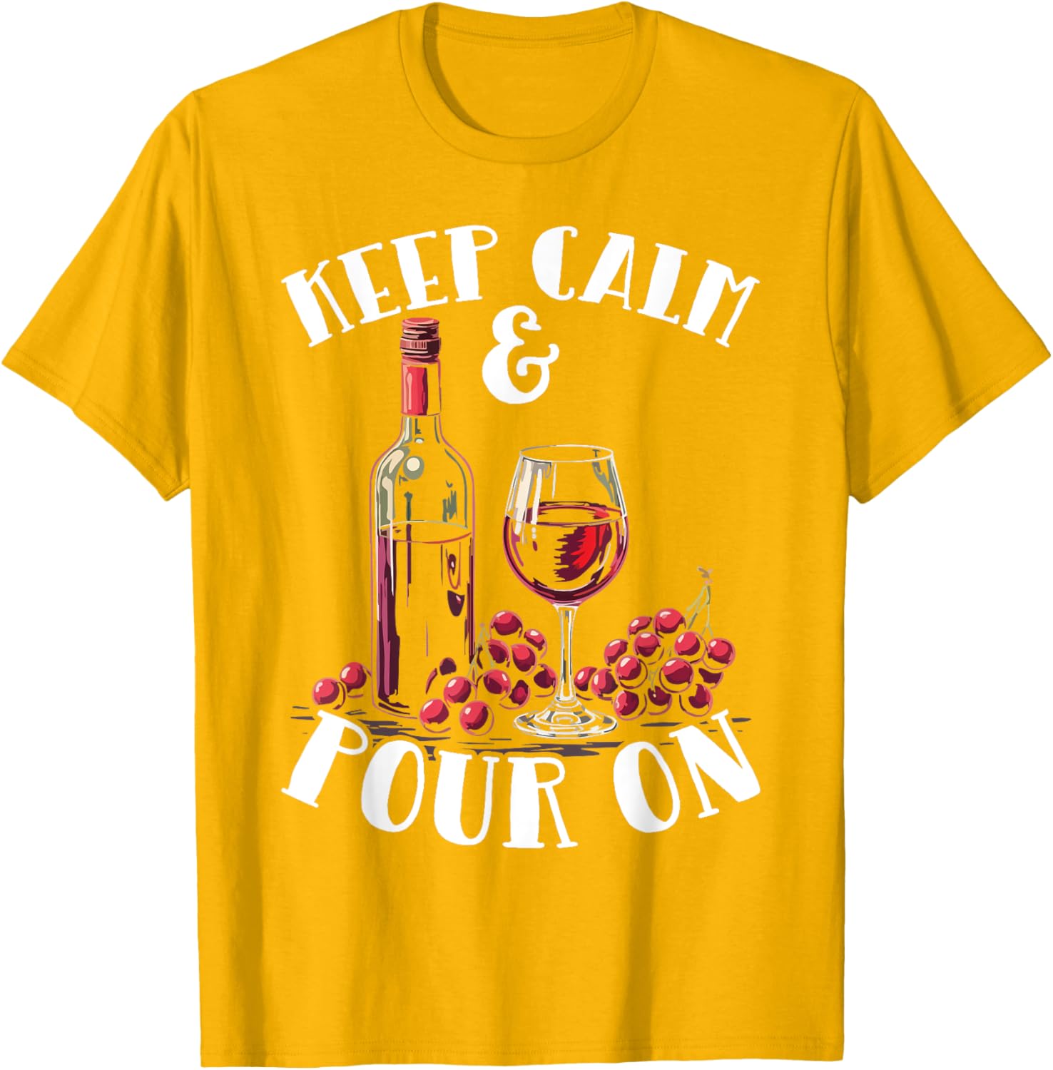 Wine Lover T-Shirt with Pouring Wine Glass Design for Wine Enthusiasts - 4