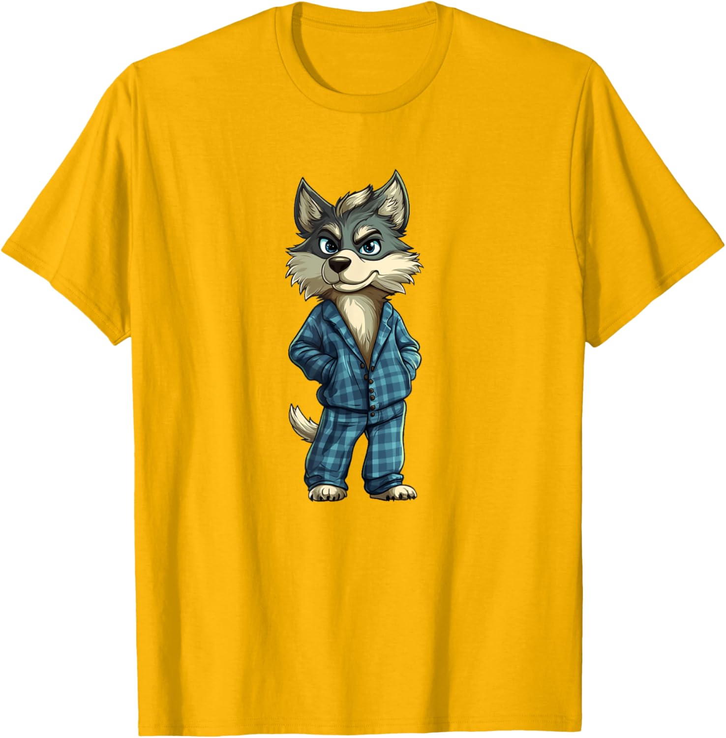 Funny Dreamy Wolf Pajama T-Shirt for Sleepy Boys and Girls - 10