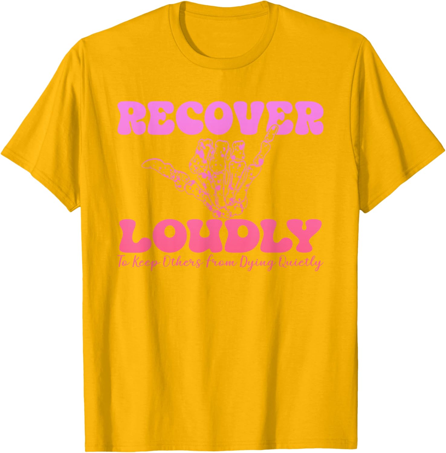 Recover Loudly Design T-Shirt for Bold Statements and Comfort - 16