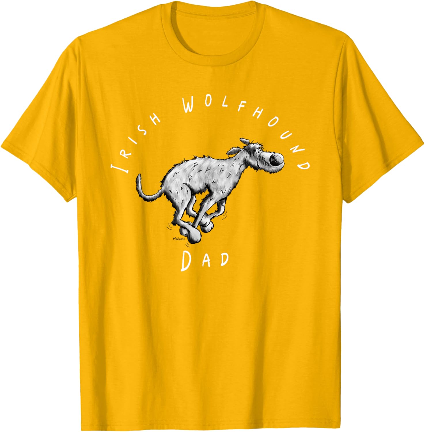 Irish Wolfhound Dad Fun Cartoon T-Shirt for Dog Lovers - Great Gift! - 3
