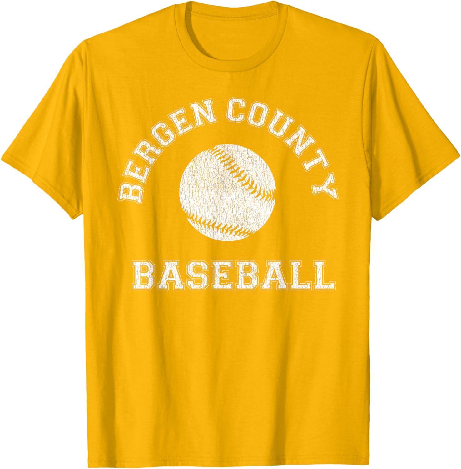 Bergen County Baseball Distressed Retro Classic T-Shirt for Fans - 2