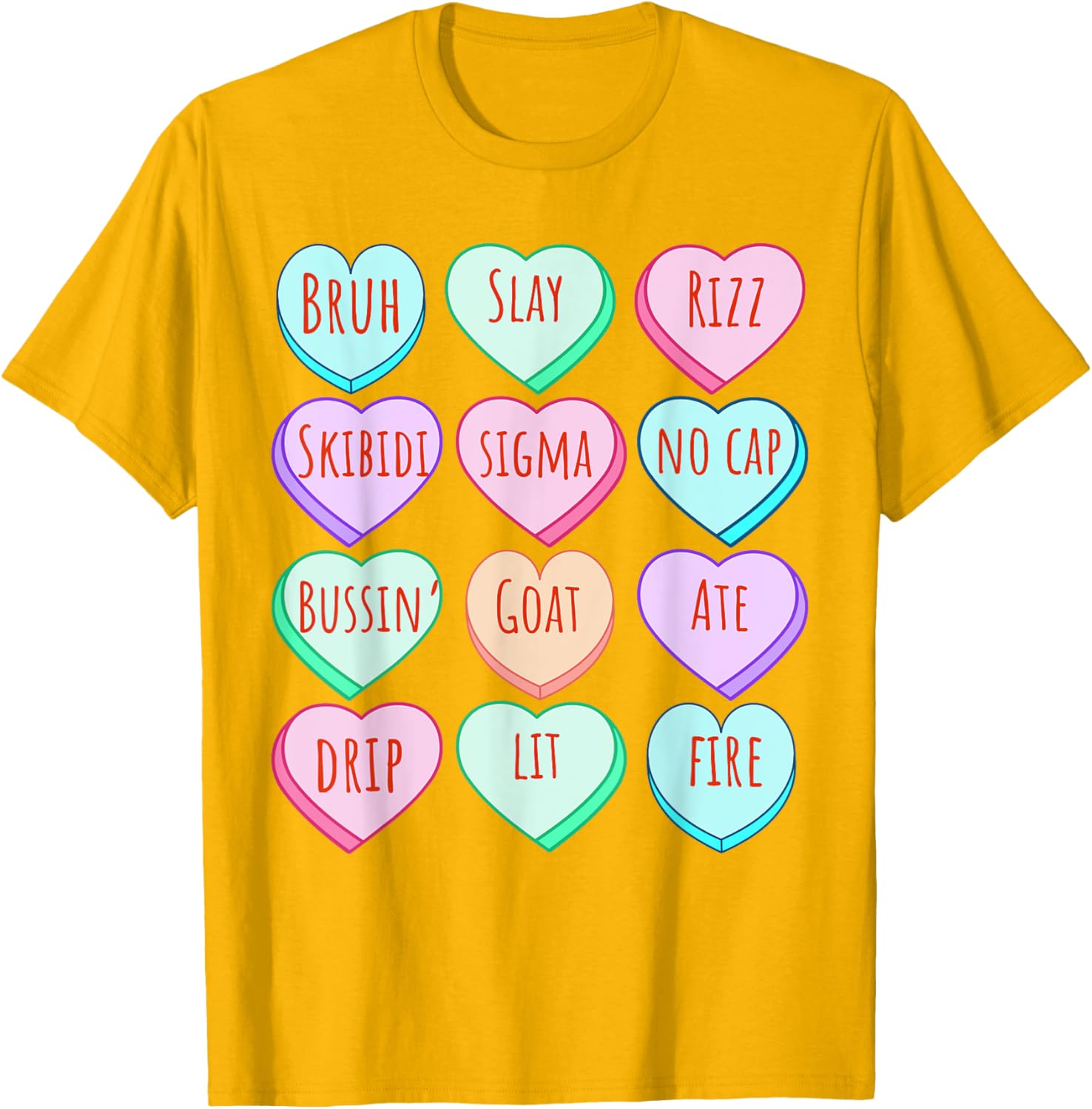 Candy Heart Slang T-Shirt for Valentine's Day Fun at School - 19