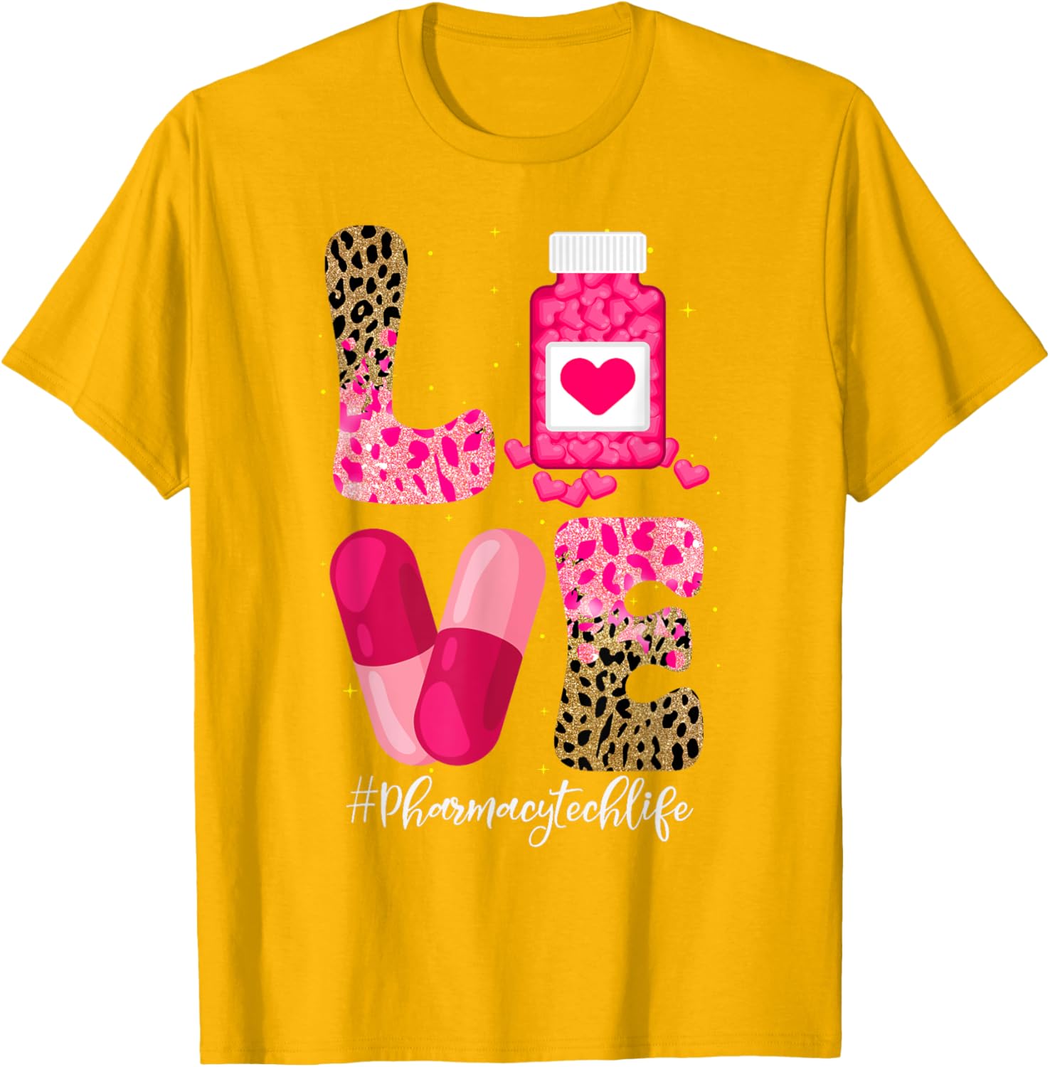 Love Pharmacy Tech Life T-Shirt for Pharmacy Technicians and Medicine Lovers - 18
