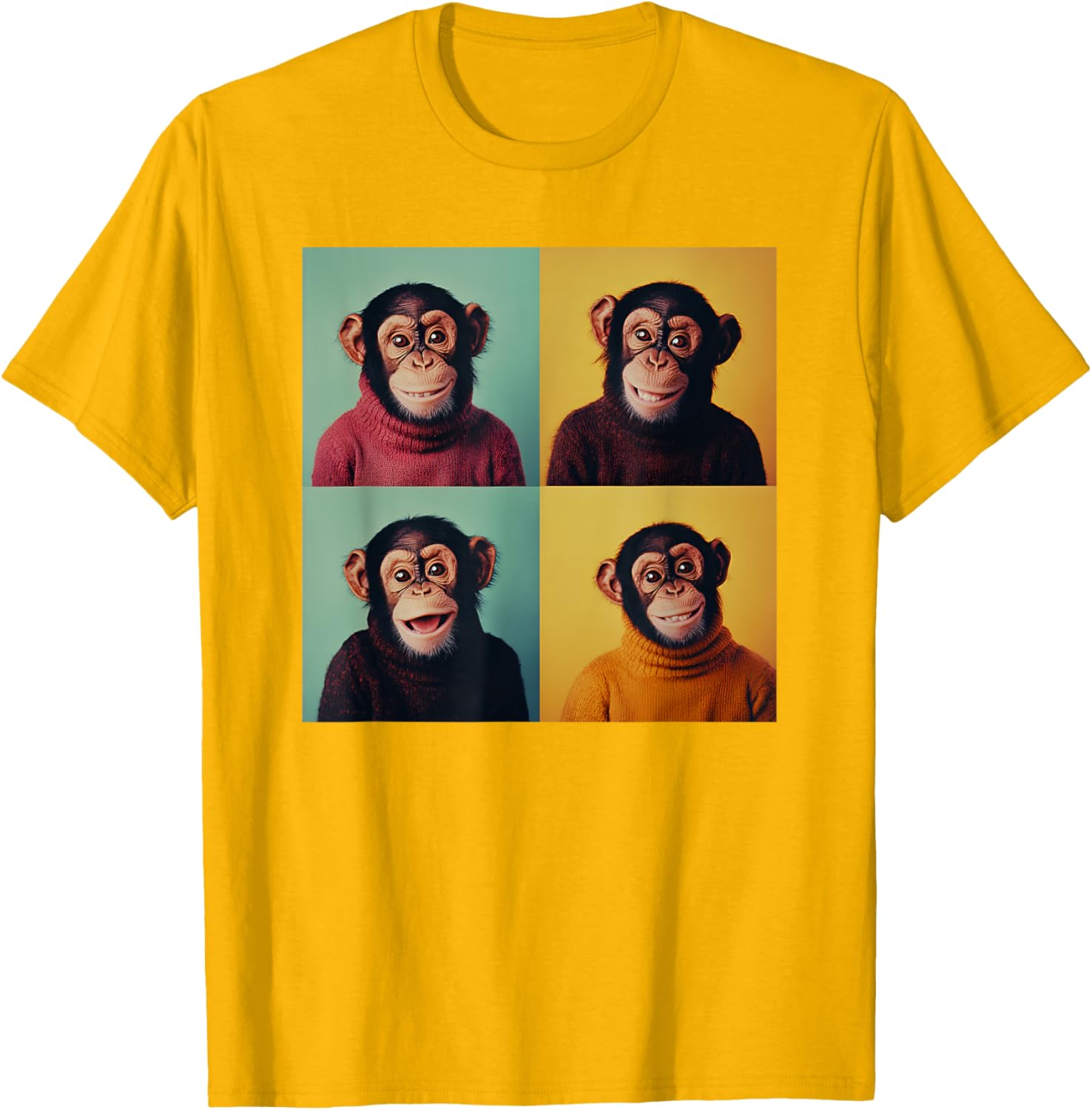 Funny Monkey Chimp T-Shirt for Animal Lovers - Awkward Photoshoot Design - 14