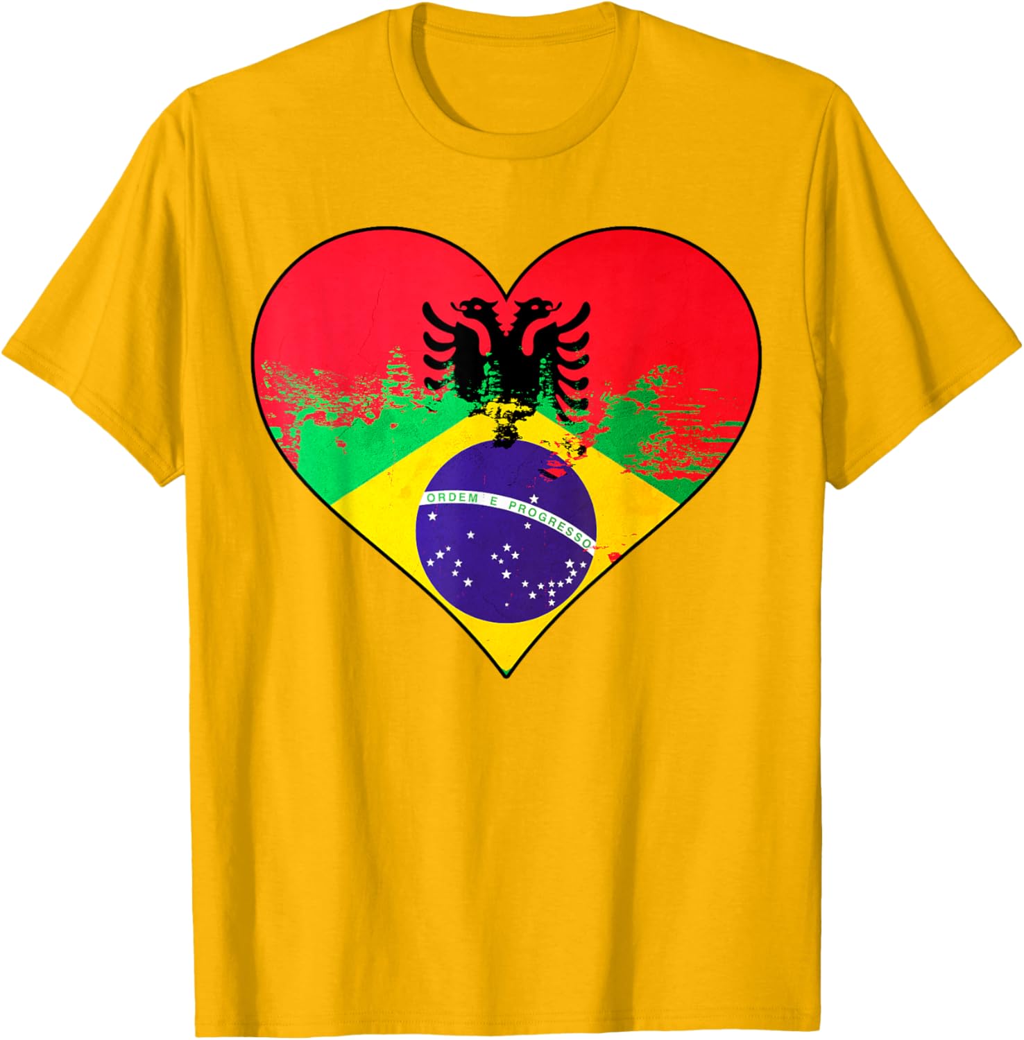 Albanian Brazilian Heritage Flag DNA T-Shirt for Unique Cultural Pride - 9