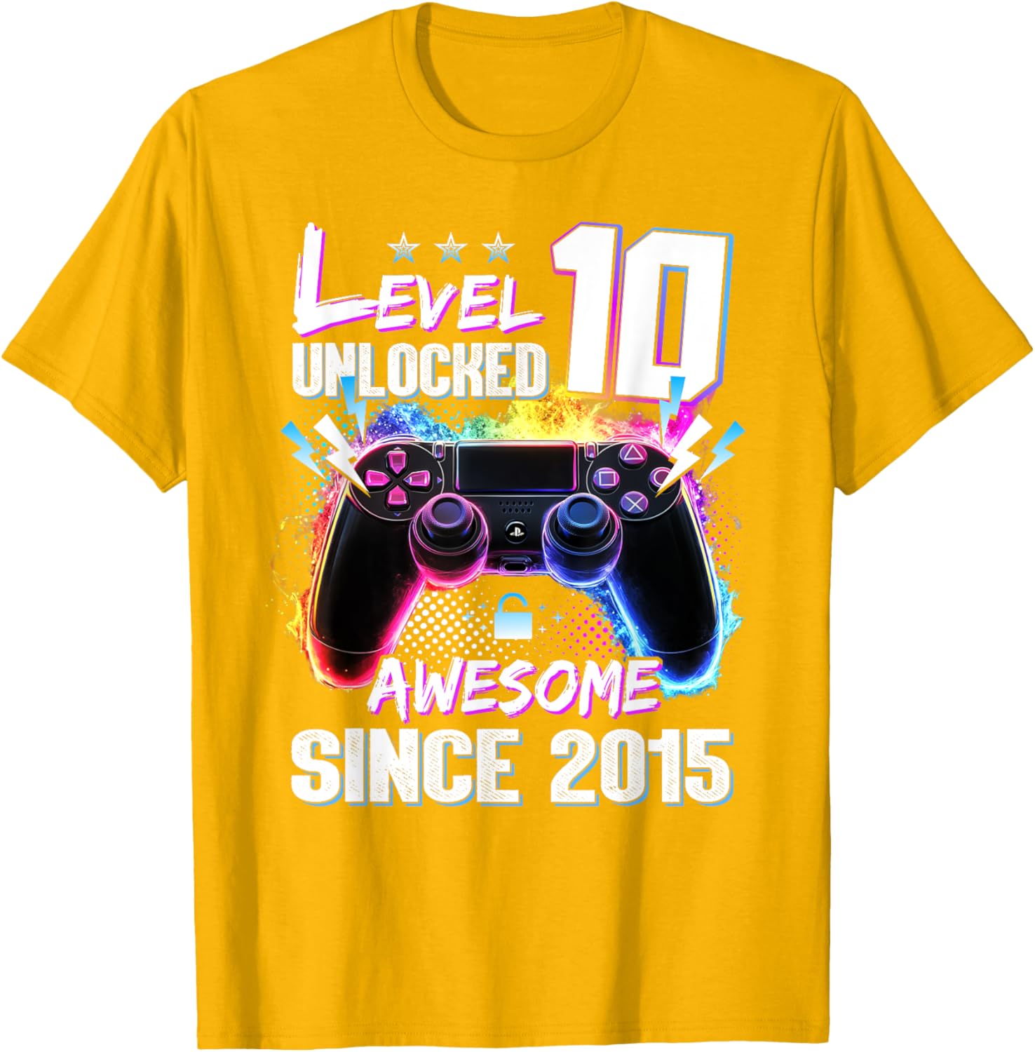 Level 10 Unlocked 10th Birthday T-Shirt Awesome Gift for Kids - 7
