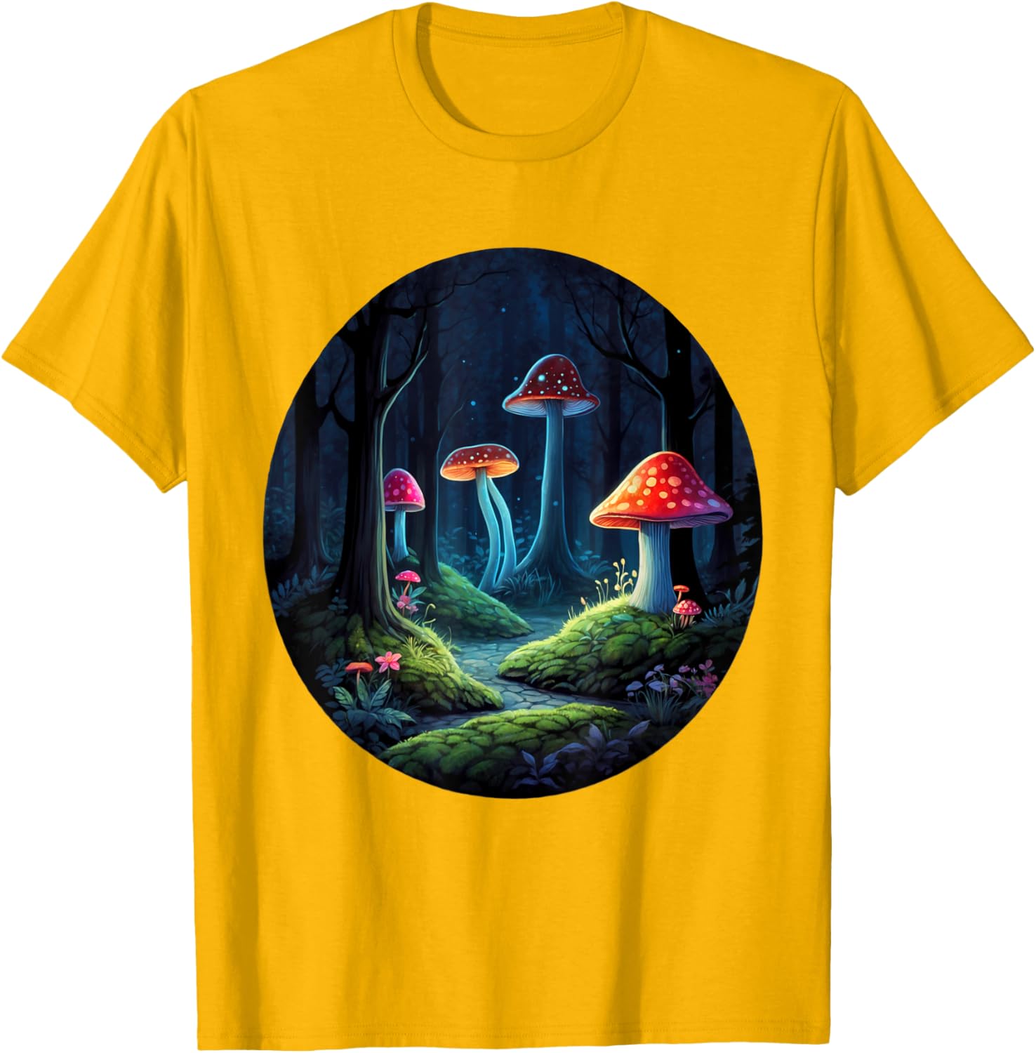 Magical Forest Mushrooms Kids T-Shirt | Whimsical Enchanting Design - 17