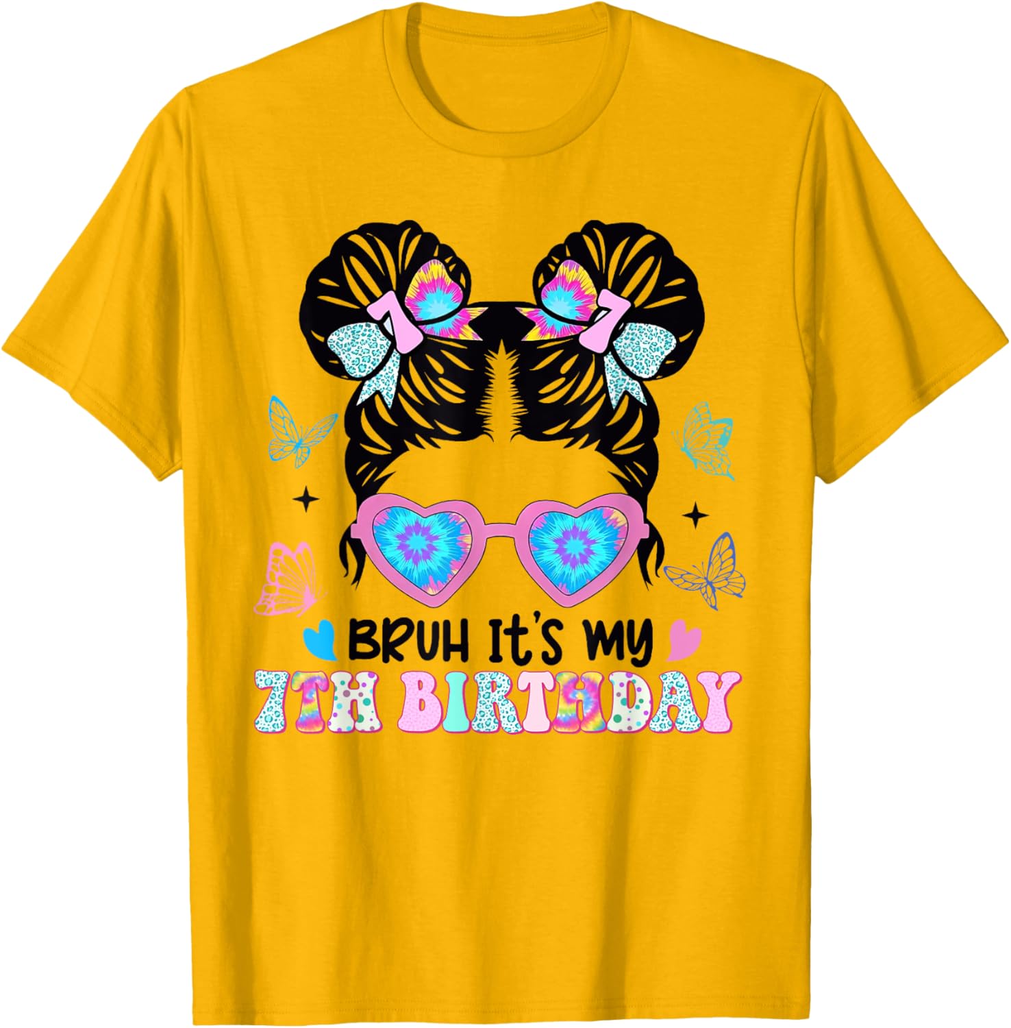 Retro 7th Birthday Girl T-Shirt for Fun Celebrations and Style - 1