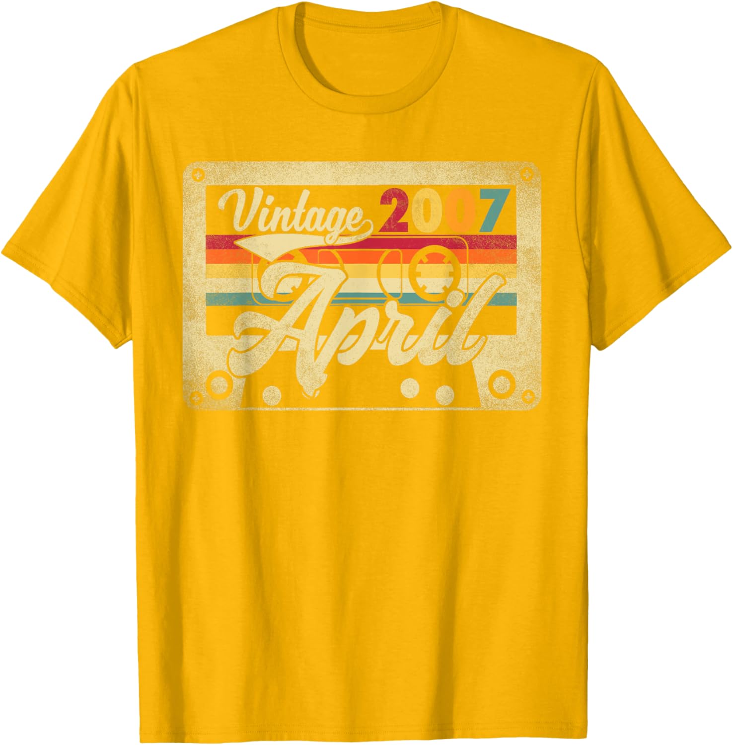 Funny Vintage April 2007 18th Birthday Retro T-Shirt for Celebration - 7