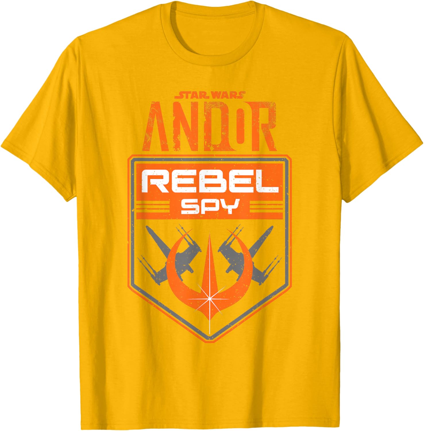 Star Wars Andor Rebel Spy Grunge T-Shirt Distressed Emblem Design - 11