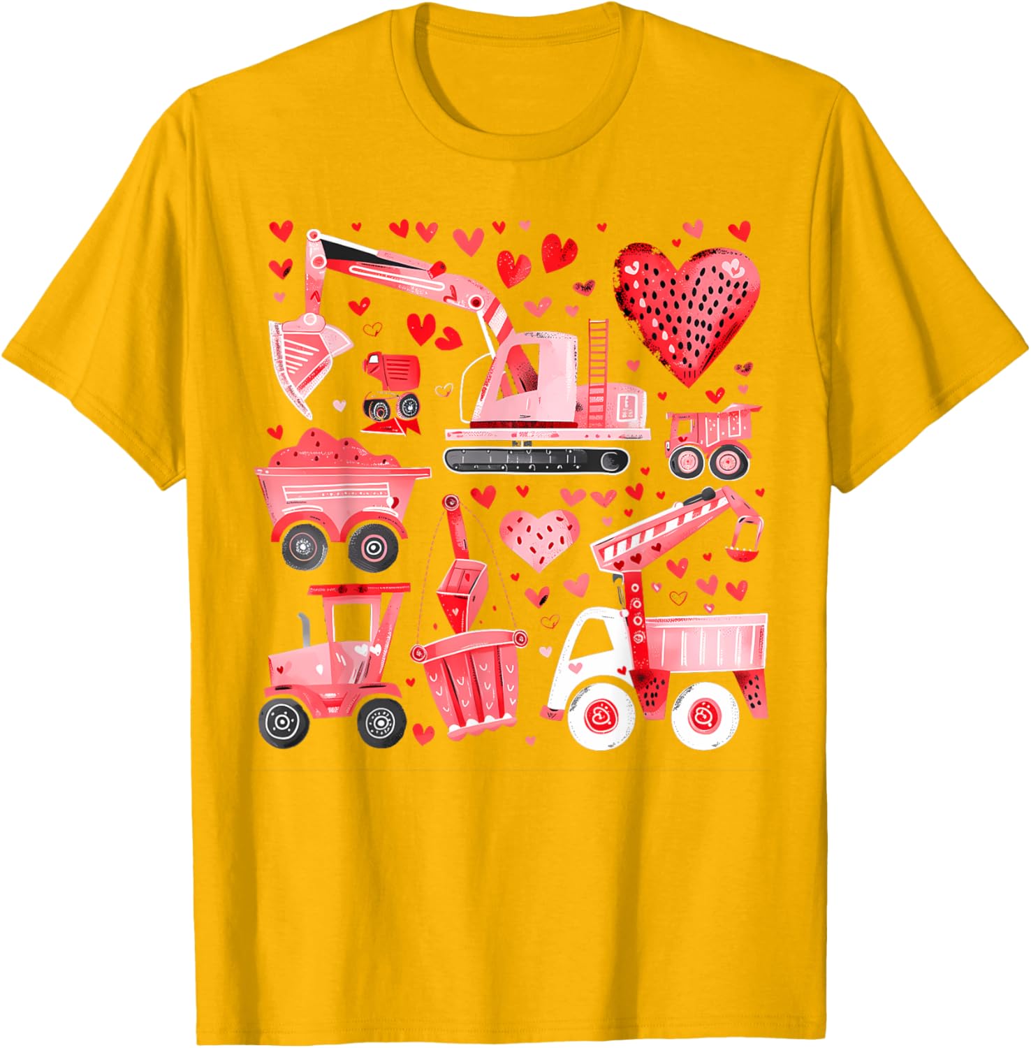 Adorable Valentine's Day Construction Trucks Loads of Love Toddler T-Shirt - 22