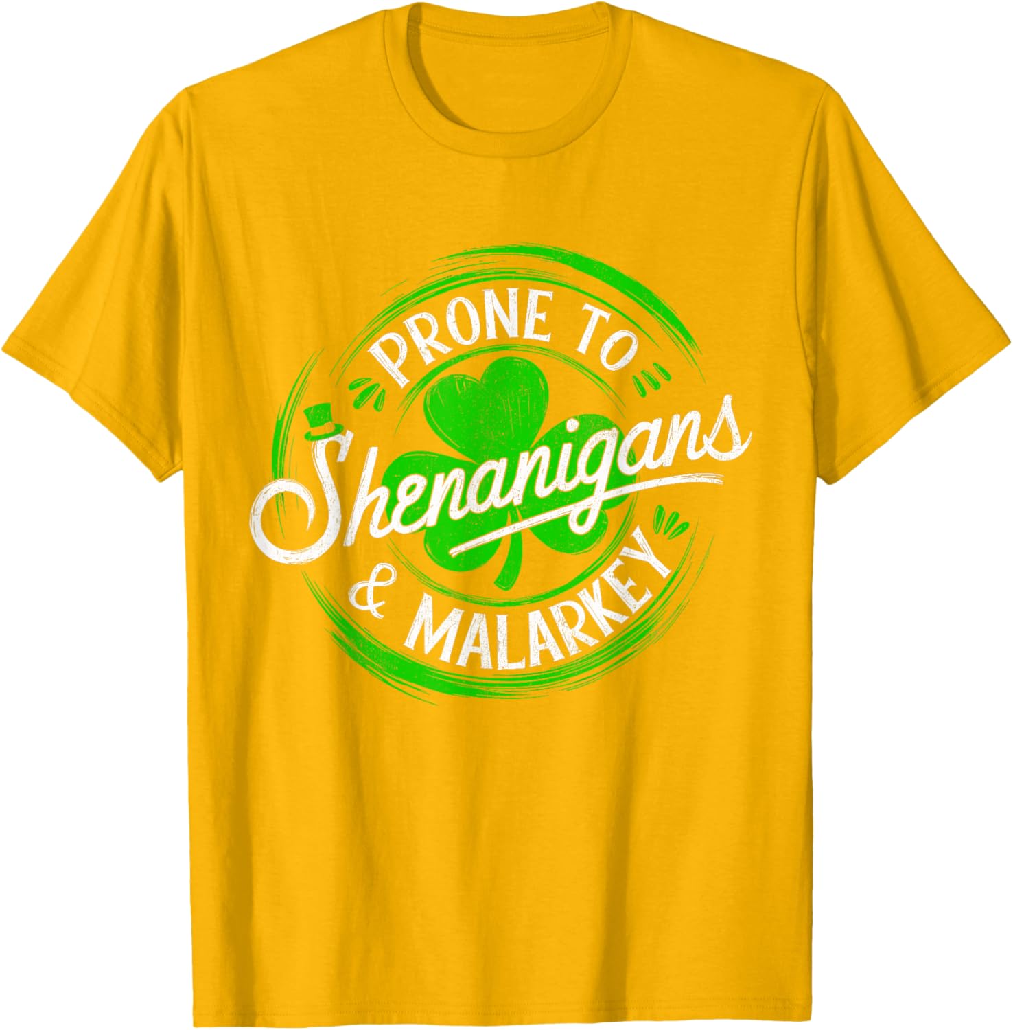 Prone to Shenanigans St Patrick's Day Shamrock T-Shirt for Fun Celebrations - 3