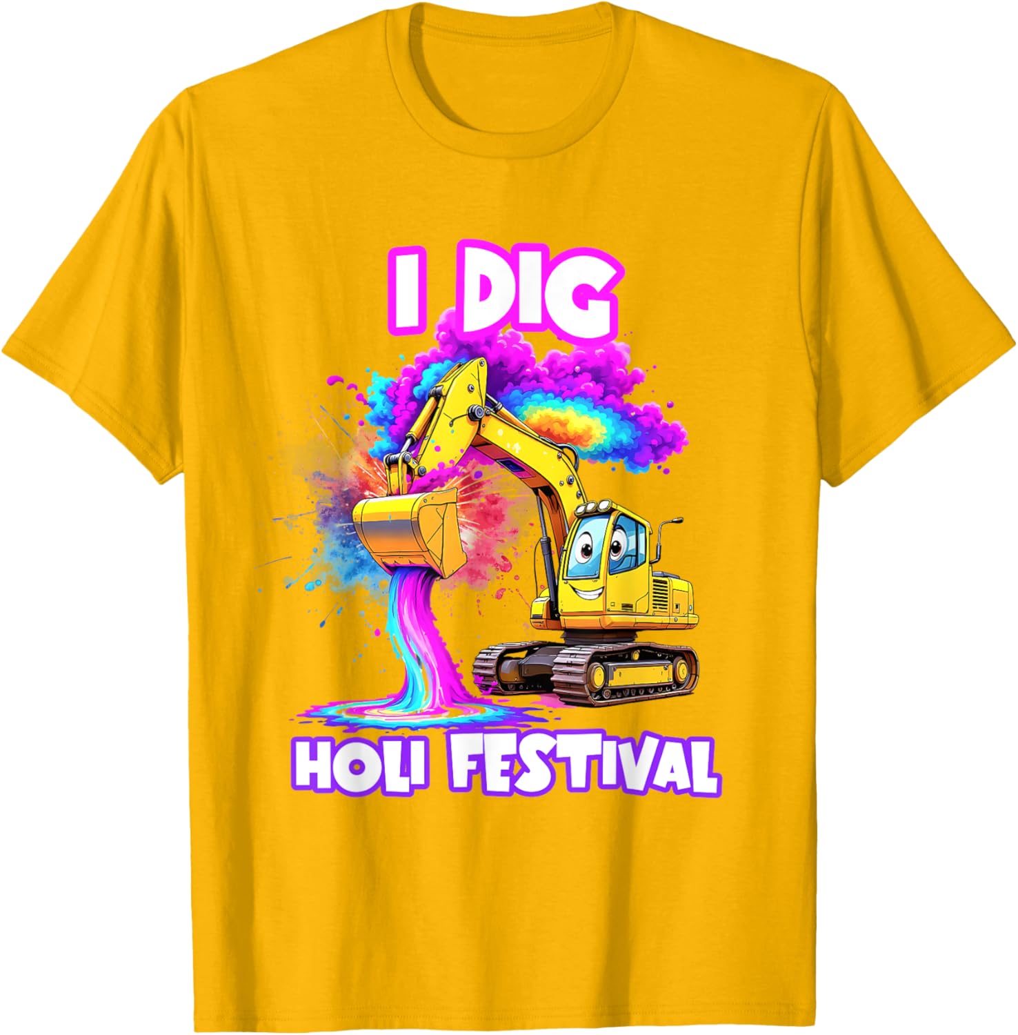 I Dig Holi Festival T-Shirt for Kids Boys Toddlers Celebrating India - 12
