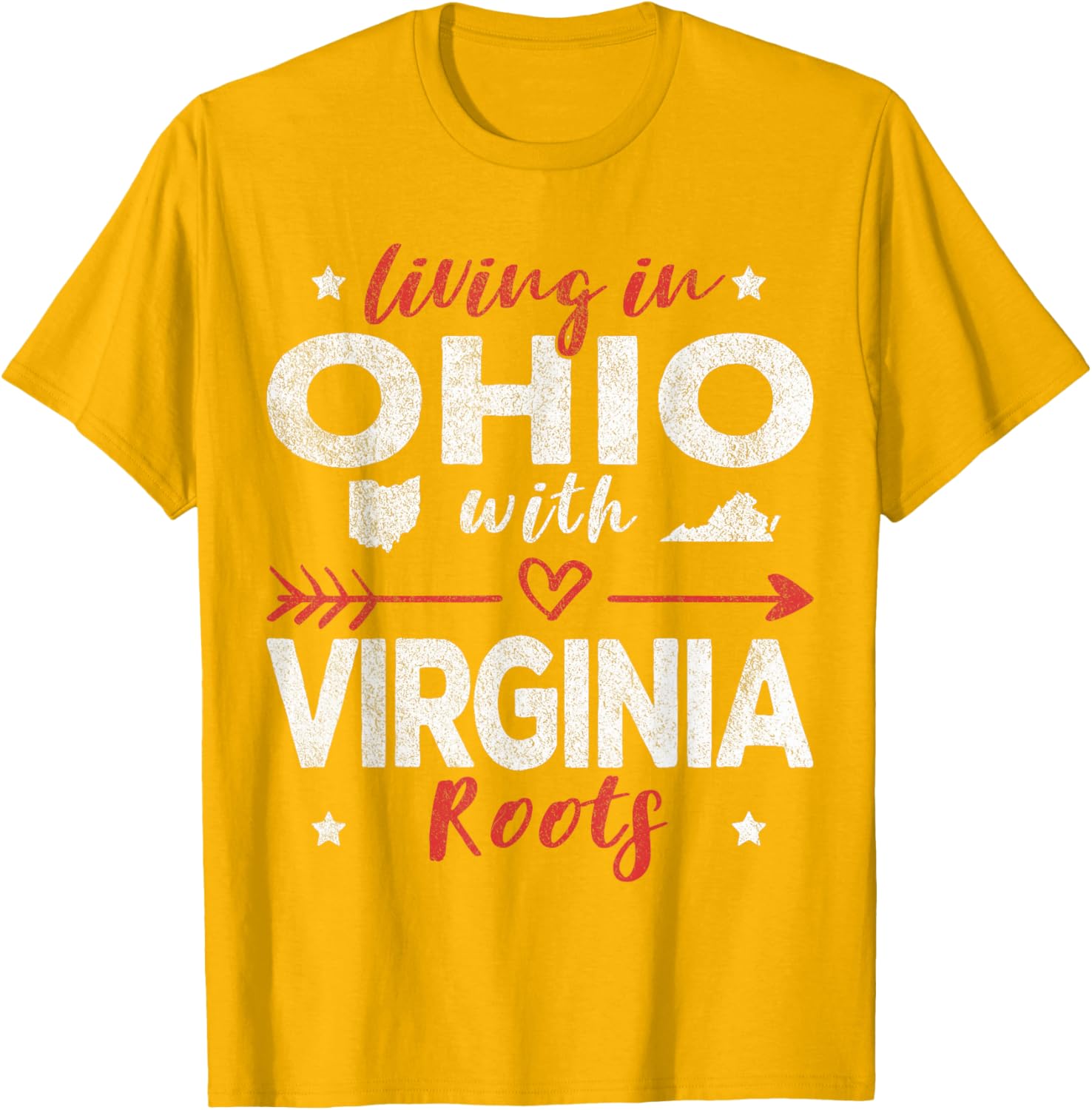 Living in Ohio with Virginia Roots T-Shirt for Proud State Lovers - 14