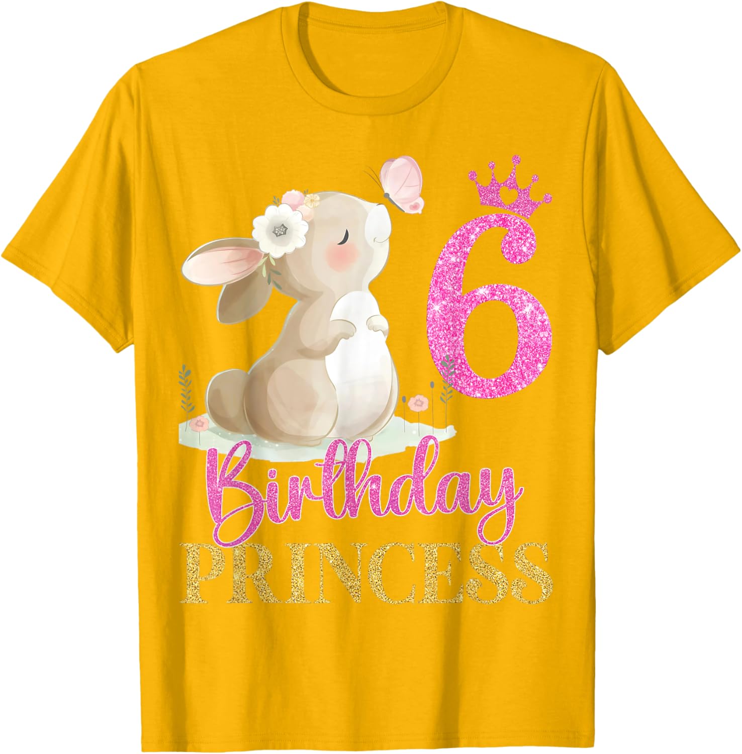 Adorable Rabbit Princess T-Shirt for 6th Birthday Girls - Perfect Gift! - 17