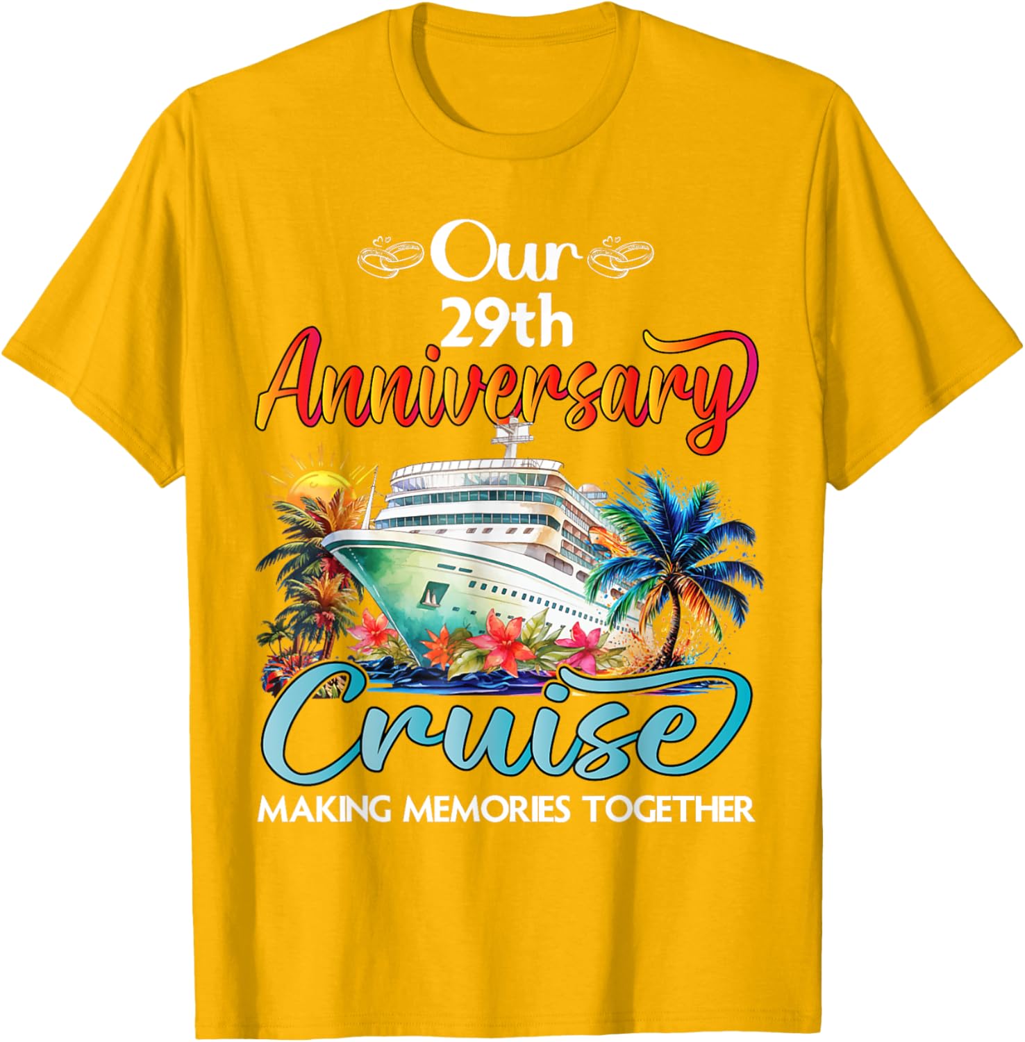 29th Anniversary Cruise T-Shirt for Couples Perfect Gift for Him and Her - 3
