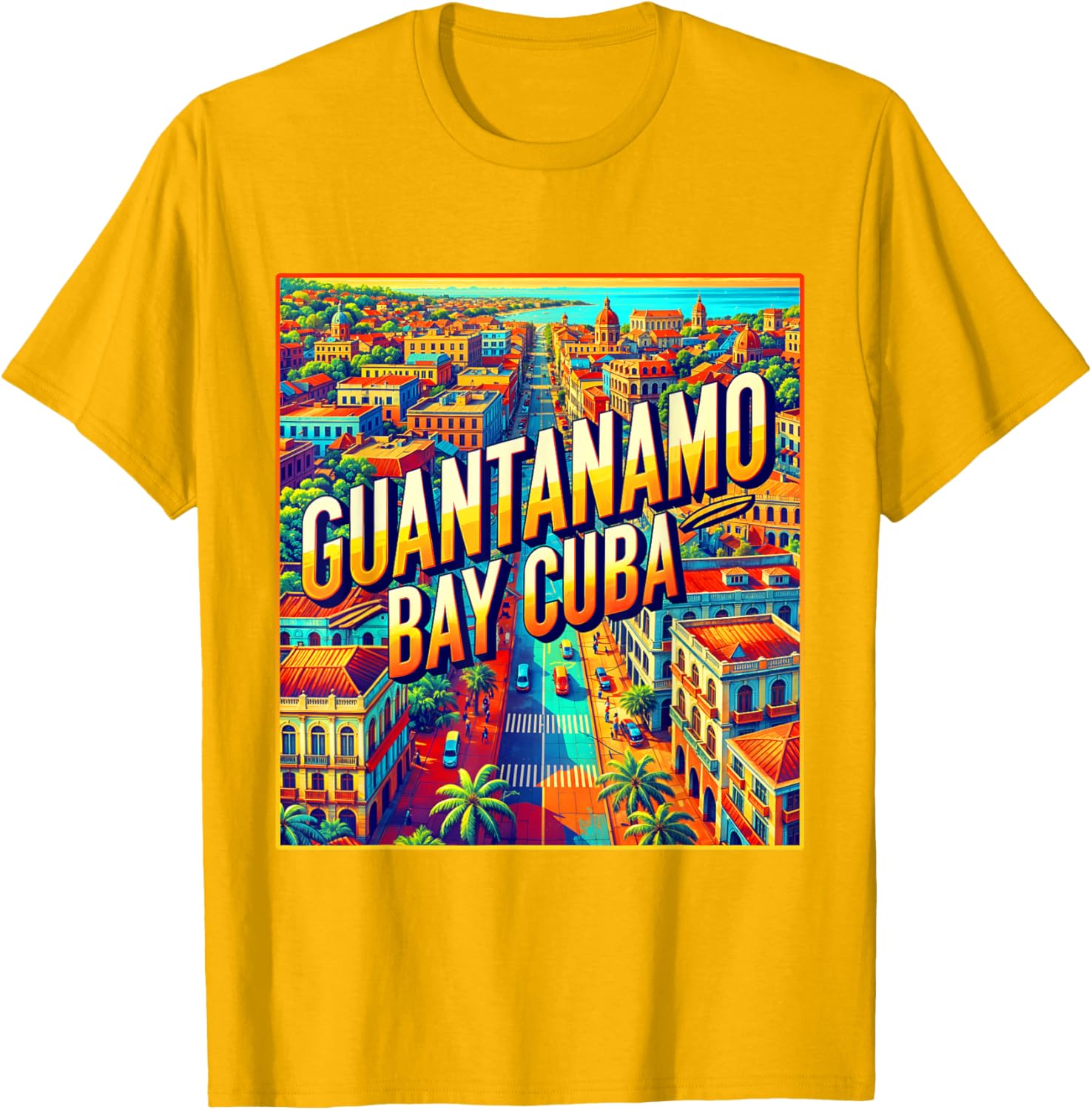Vintage Retro Guantanamo Bay Cuba T-Shirt for Family Trips - 9