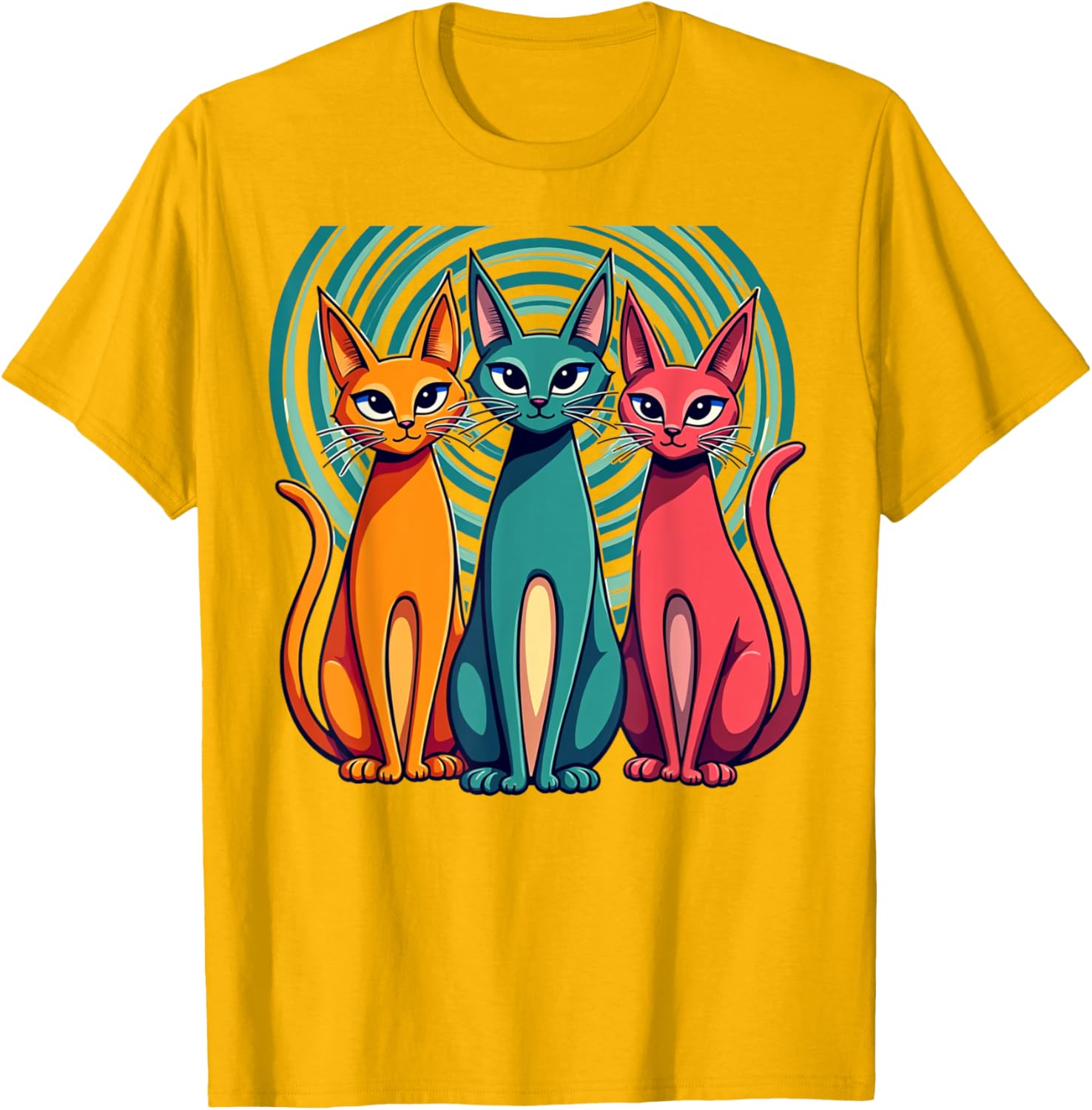 Vintage Retro Mid-Century Modern Cats T-Shirt 50s 60s Style Fashion - 20