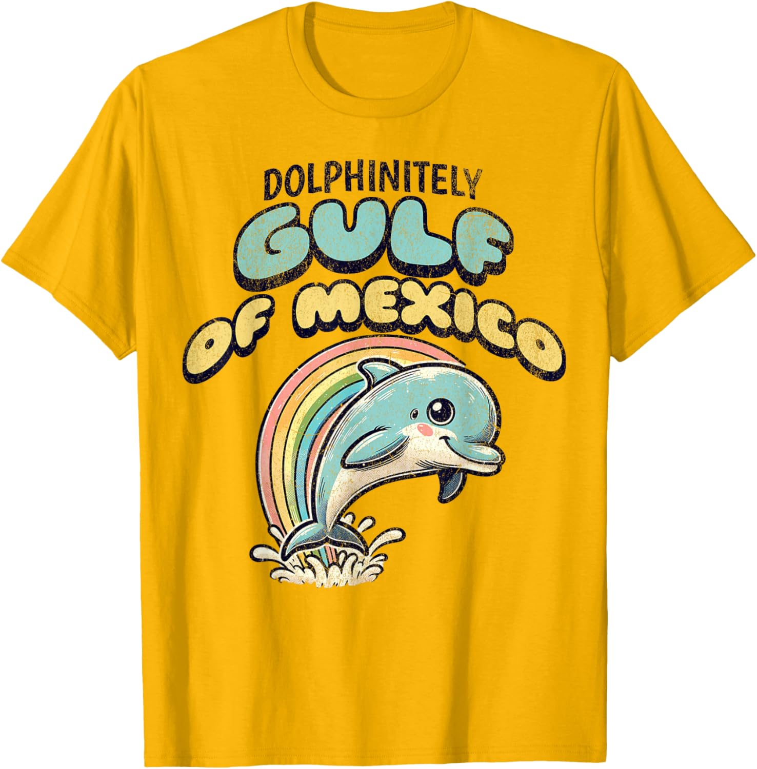 Vintage Retro Dolphin T-Shirt Gulf of Mexico Fun Summer Apparel - 4