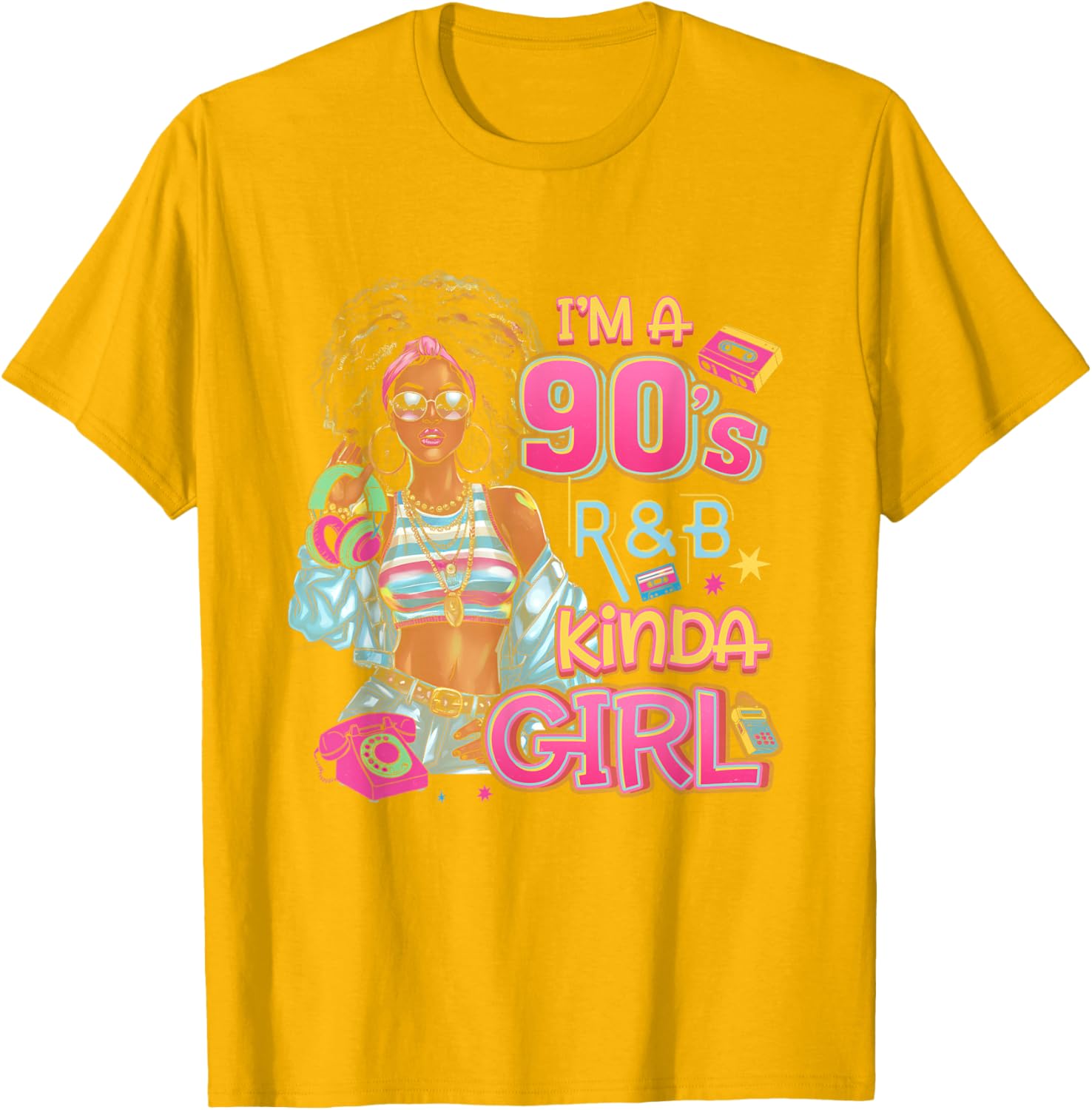 90s Kinda Girl RnB Hip Hop Soul Vibe Throwback Music T-Shirt - 13