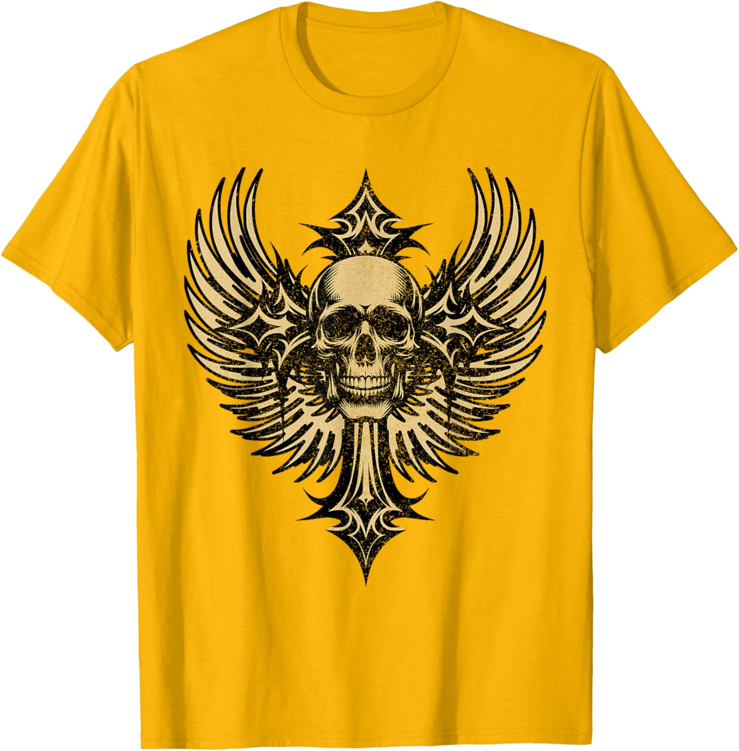 Grunge Skull Cross Gothic Aesthetic T-Shirt for Stylish Individuals - 1