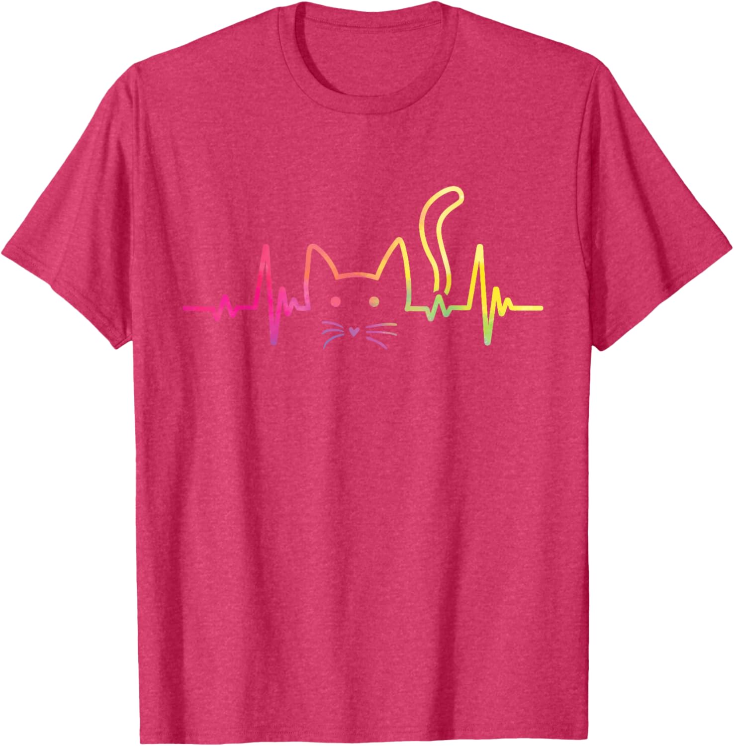 Heartbeat Cat Lover Paws T-Shirt for Men, Women, Girls, and Kids - 15
