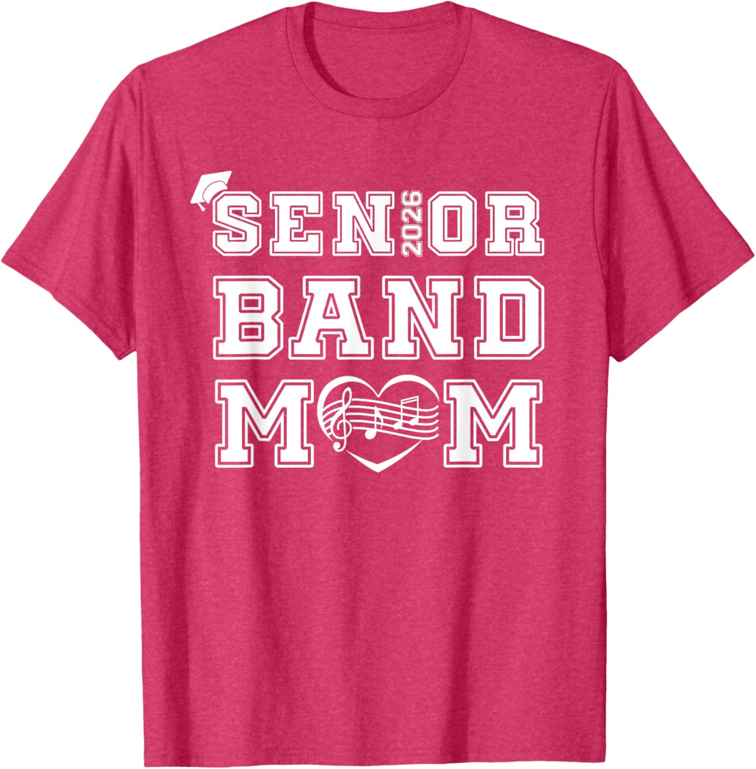 Senior Marching Band Mom Class Of 2026 T-Shirt for Women - Perfect Gift! - 15