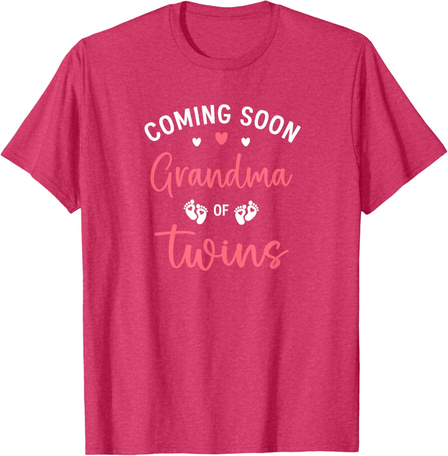 Coming Soon Grandma of Twins T-Shirt Cute Gift for New Grandmothers - 3