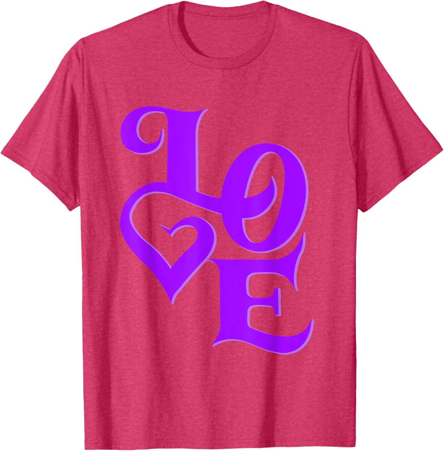 Purple Love Graphic T-Shirt for Stylish Casual Wear and Unique Fashion - 7