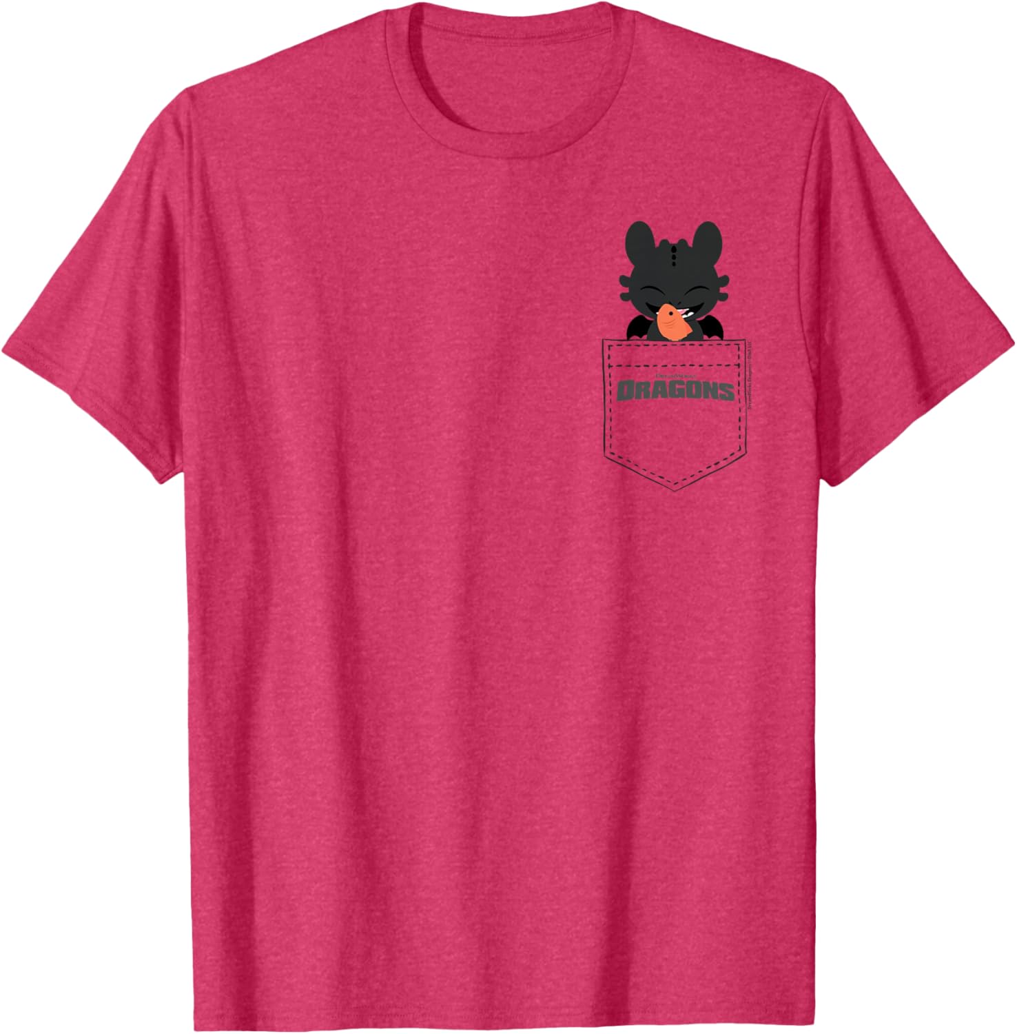 DreamWorks Dragons Toothless Faux Pocket T-Shirt for Fans and Adventures - 7